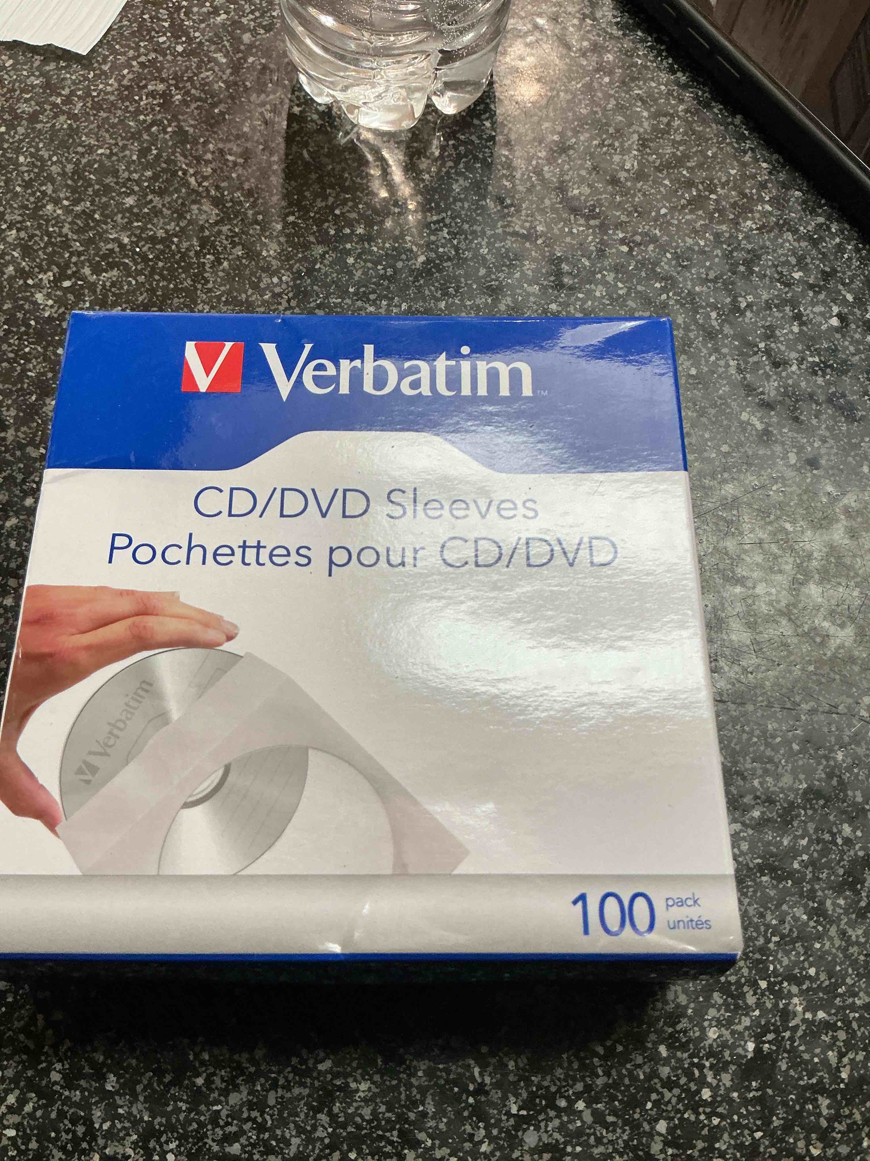 Condition photo showing New/Like New for Verbatim CD/DVD Sleeves 100 Count 