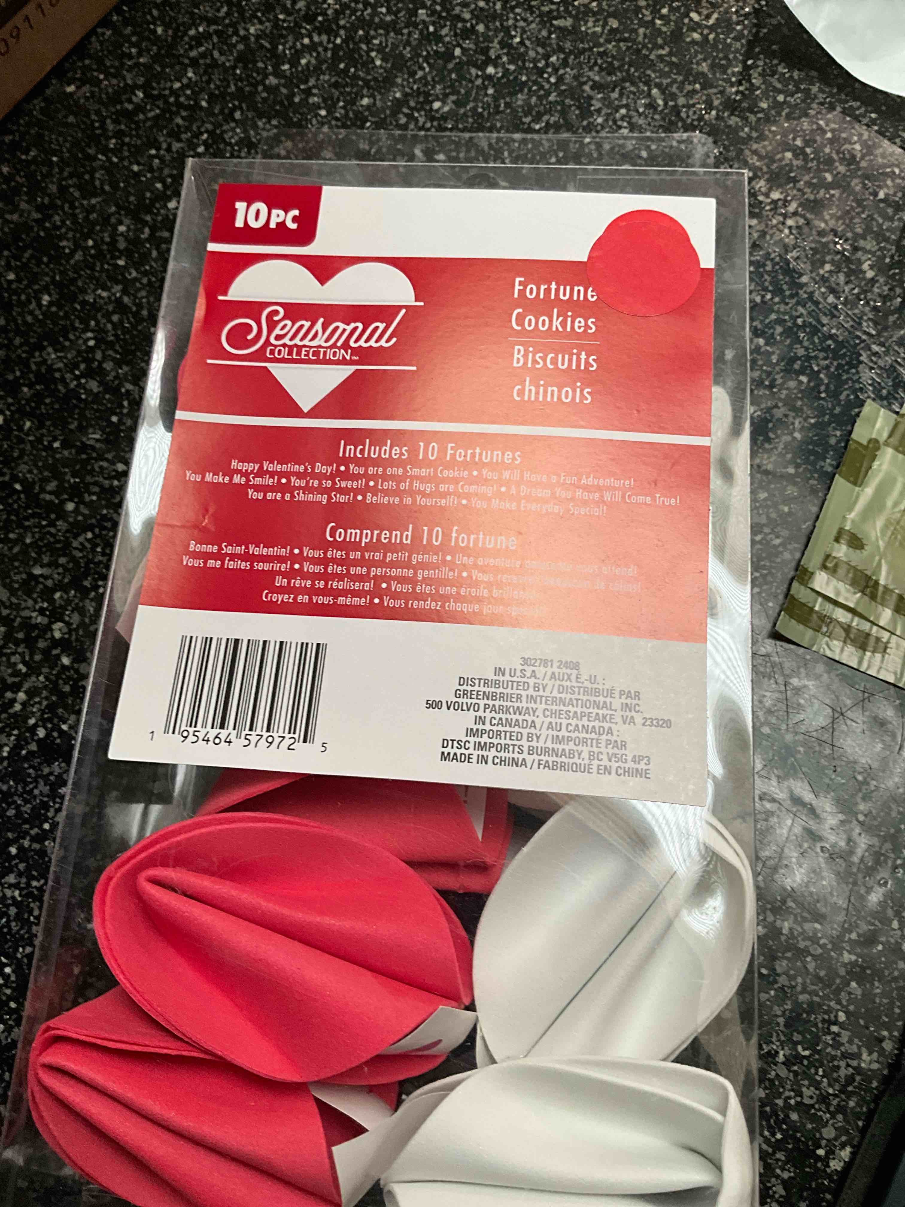 Condition photo showing New/Like New for Paper - Fortune Cookies - white/red - 10 count  