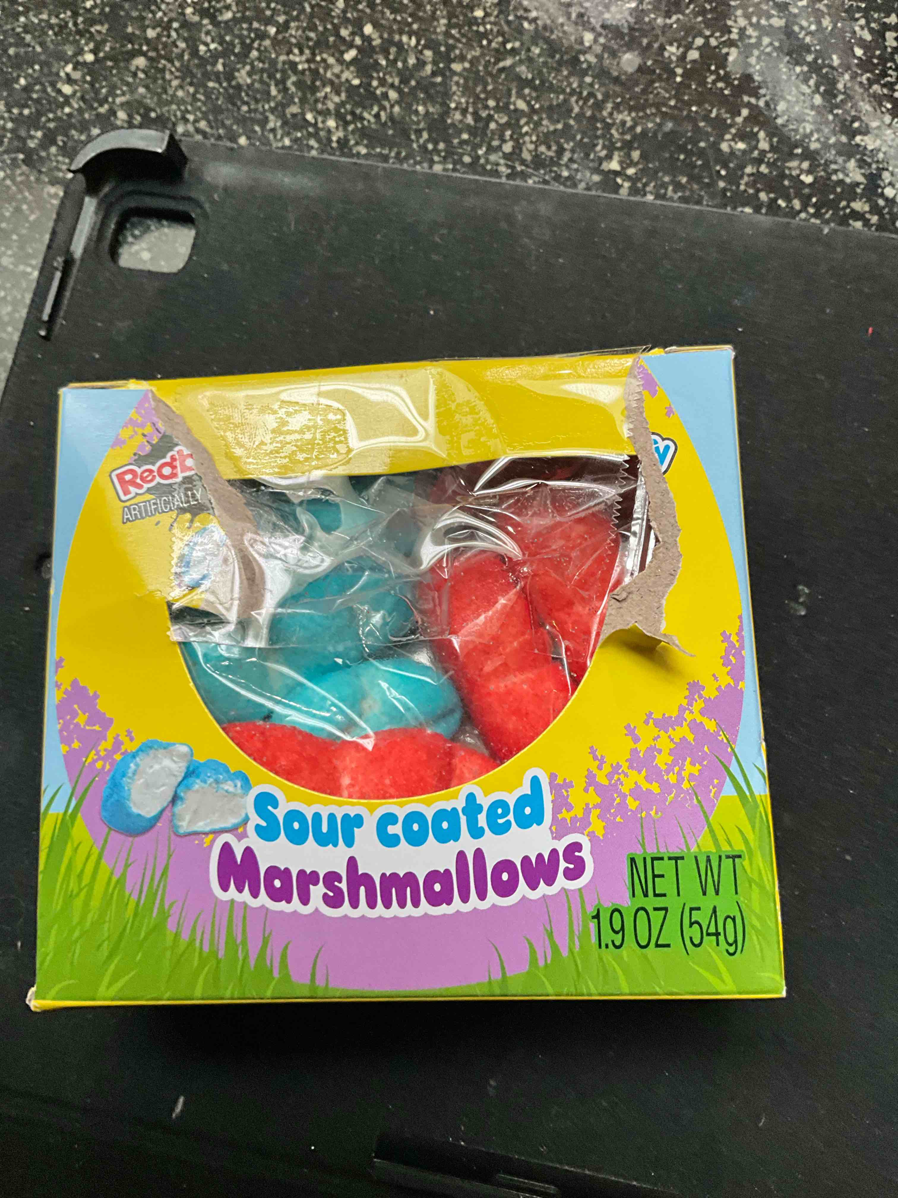 Condition photo showing New/Like New for Sour Patch Kids Marshmallows - Red Berry/Blue Raspberry Flavors 1..9 oz - Sour Coated Marshmallows 
