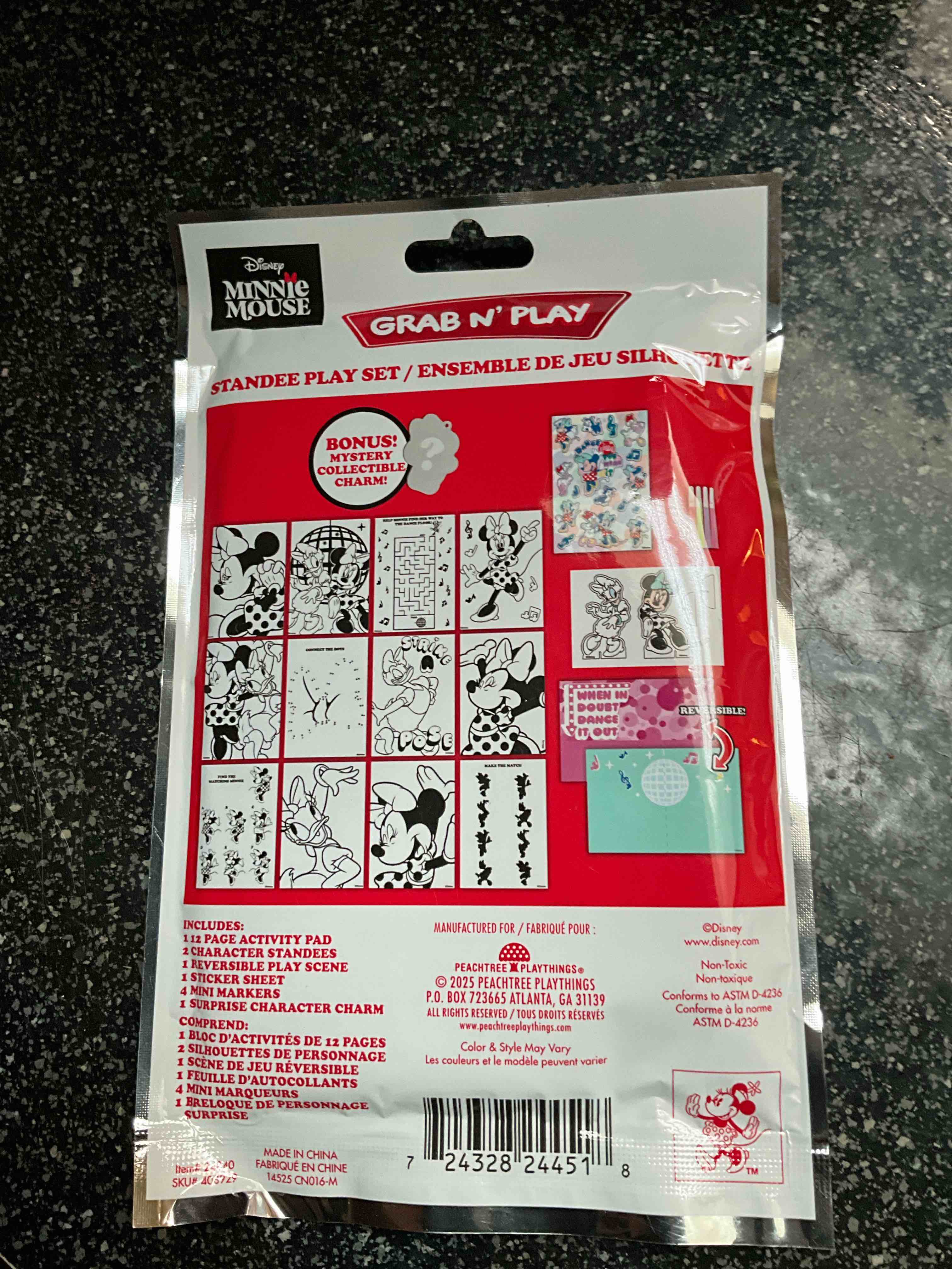 Condition photo showing New/Like New for Disney Minnie Mouse - Grab n Play - Activity Set - Bonus Mystery Charm 