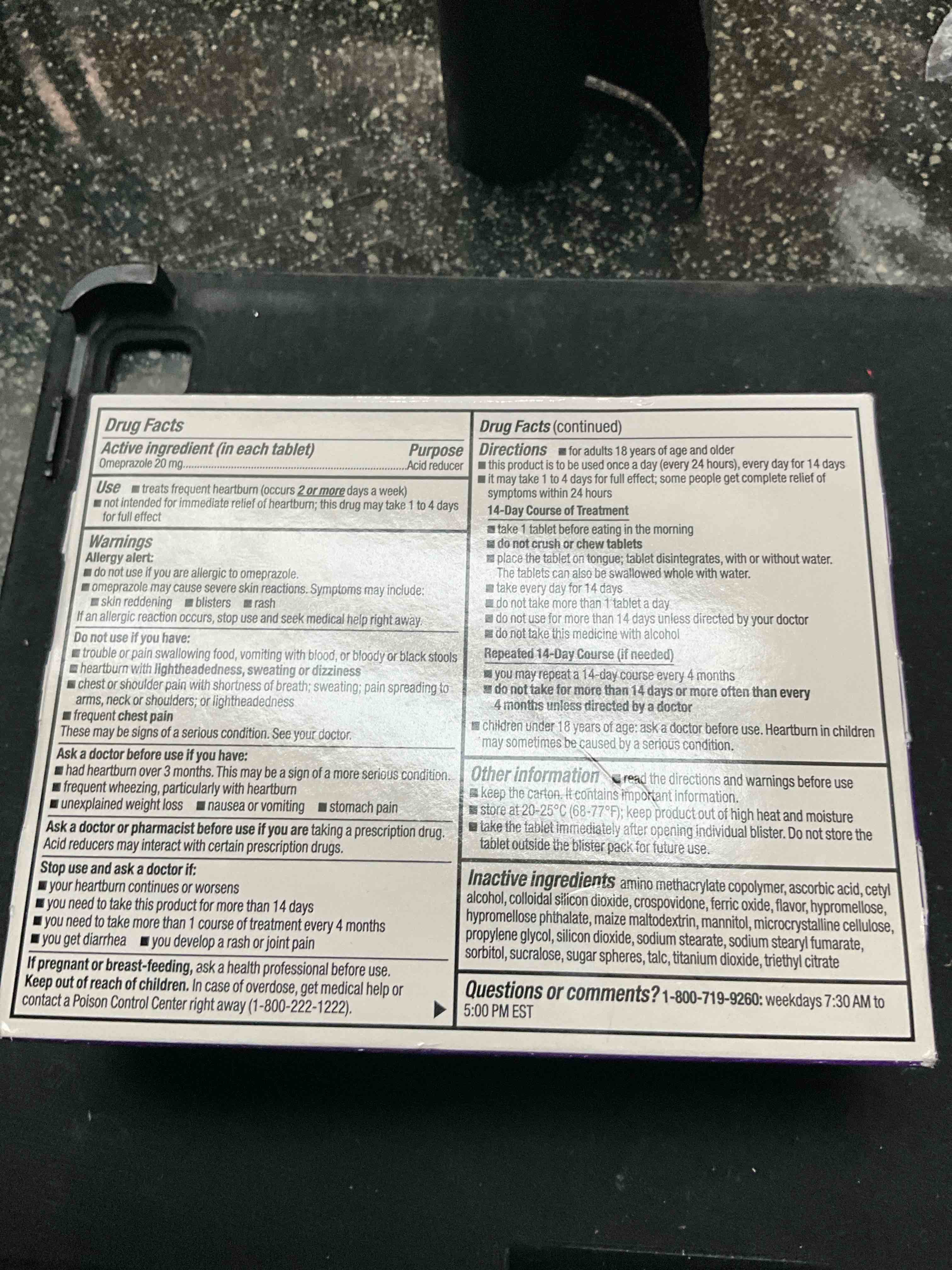 Condition photo showing As Is for DG Health - Omeprazole - delayed release - 20mg - 24 hr - 28 dissolve tabs - strawberry 