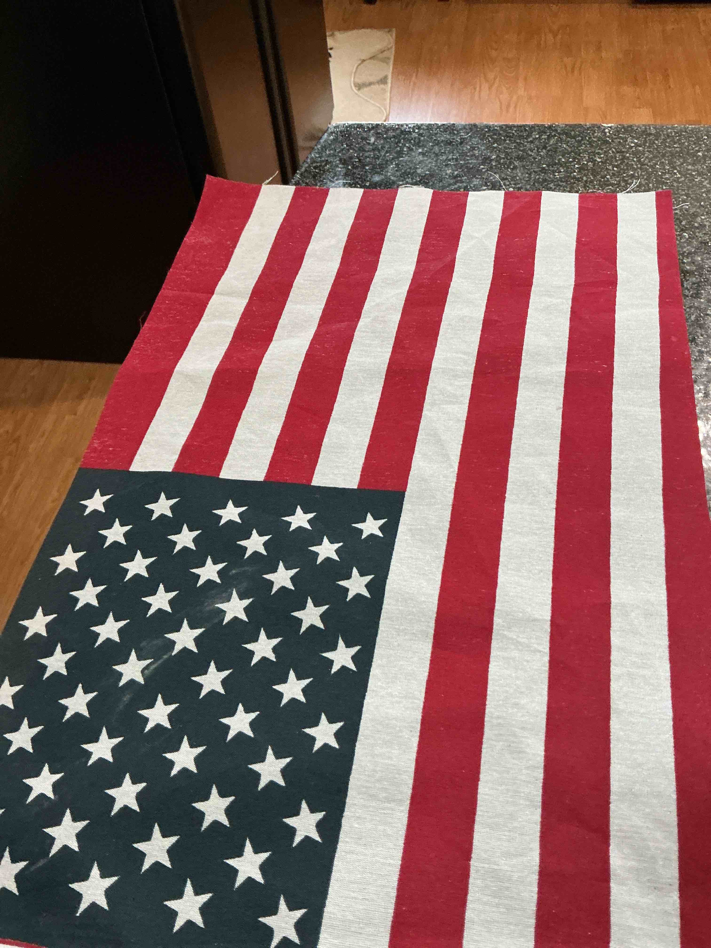 Condition photo showing As Is for American Flag