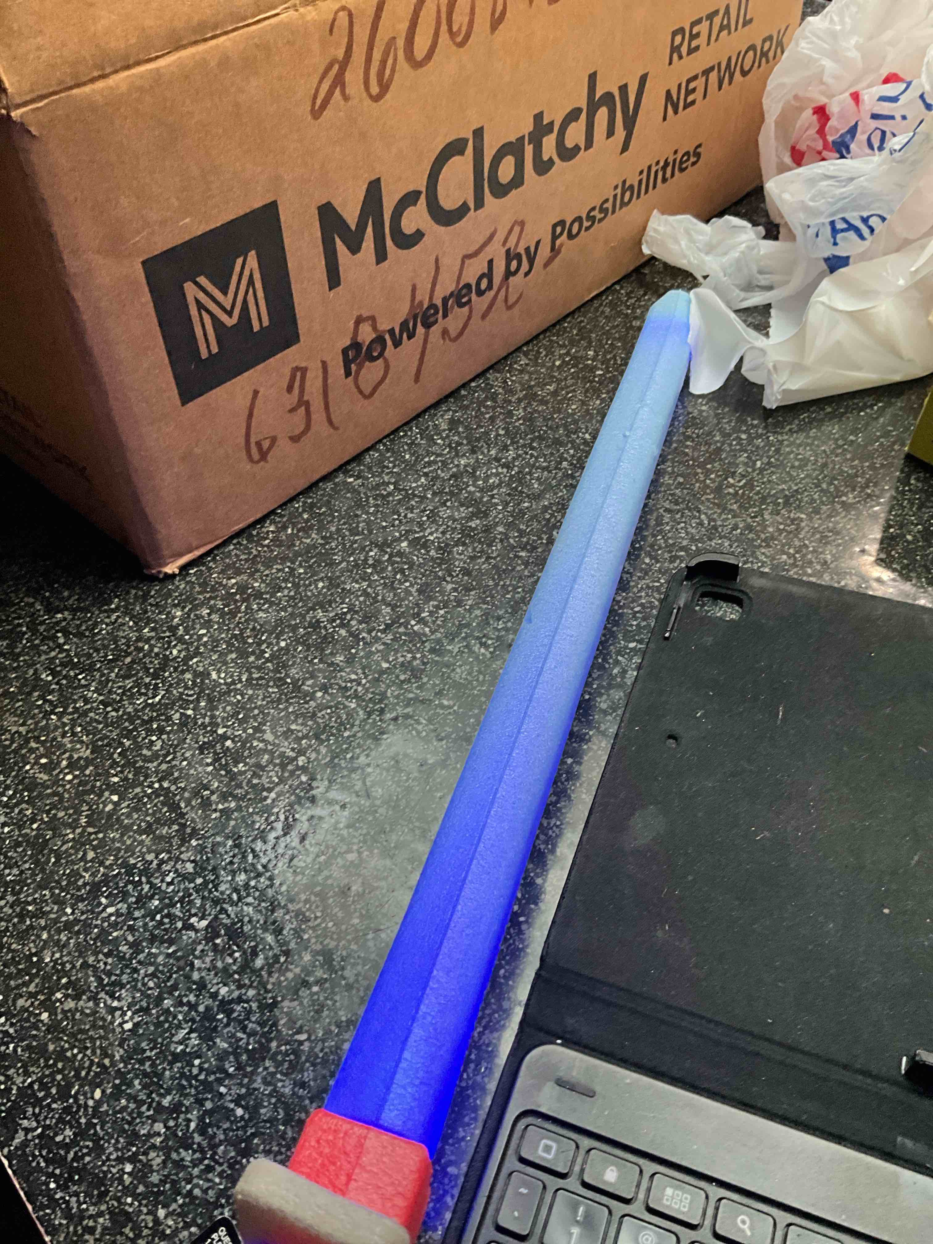 Condition photo showing New/Like New for Air Warriors - Light Up Sword - soft foam fun! 