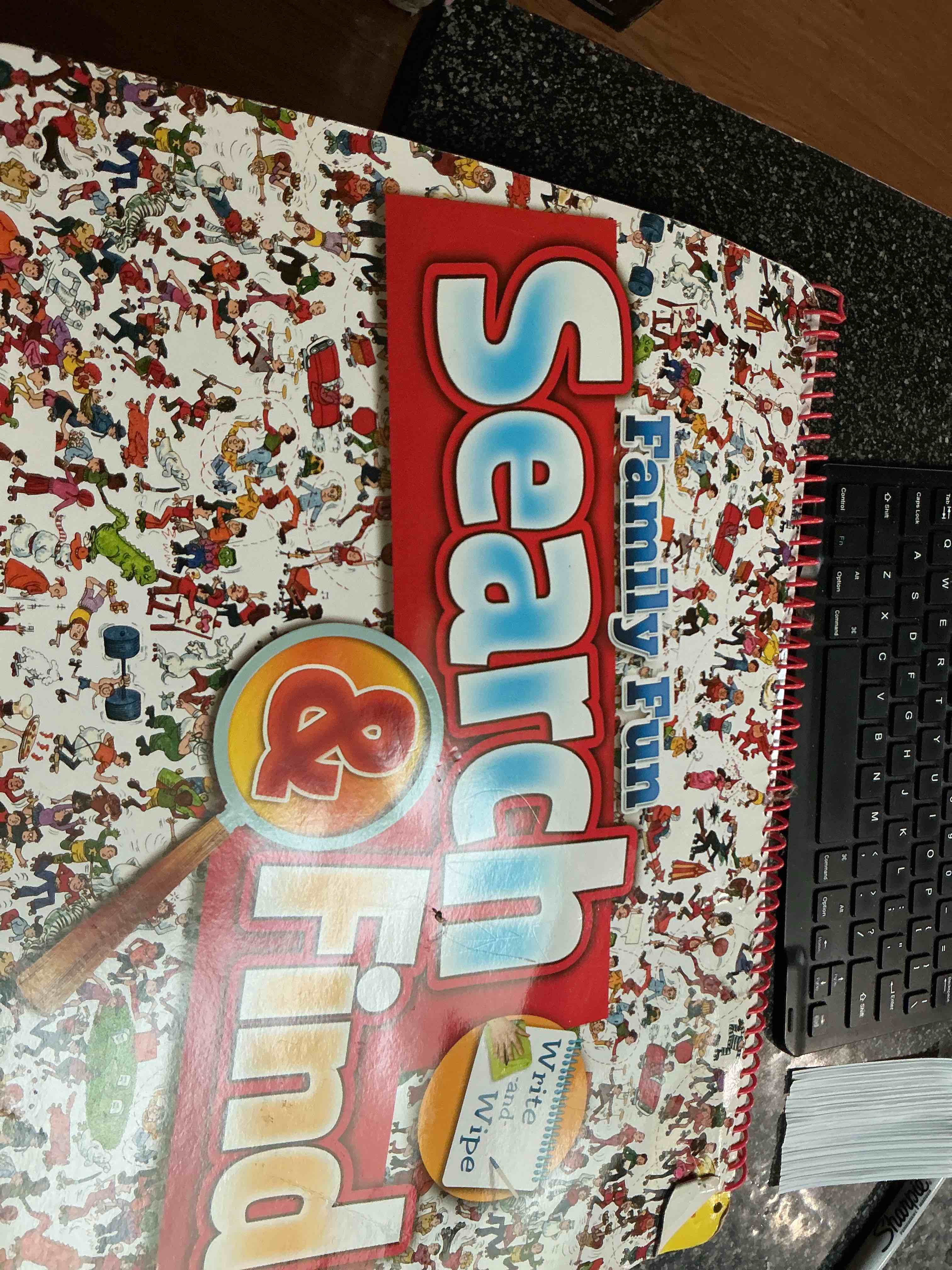 Condition photo showing New/Like New for Kidsbooks Family Fun Search & Find   Write & Wipe 