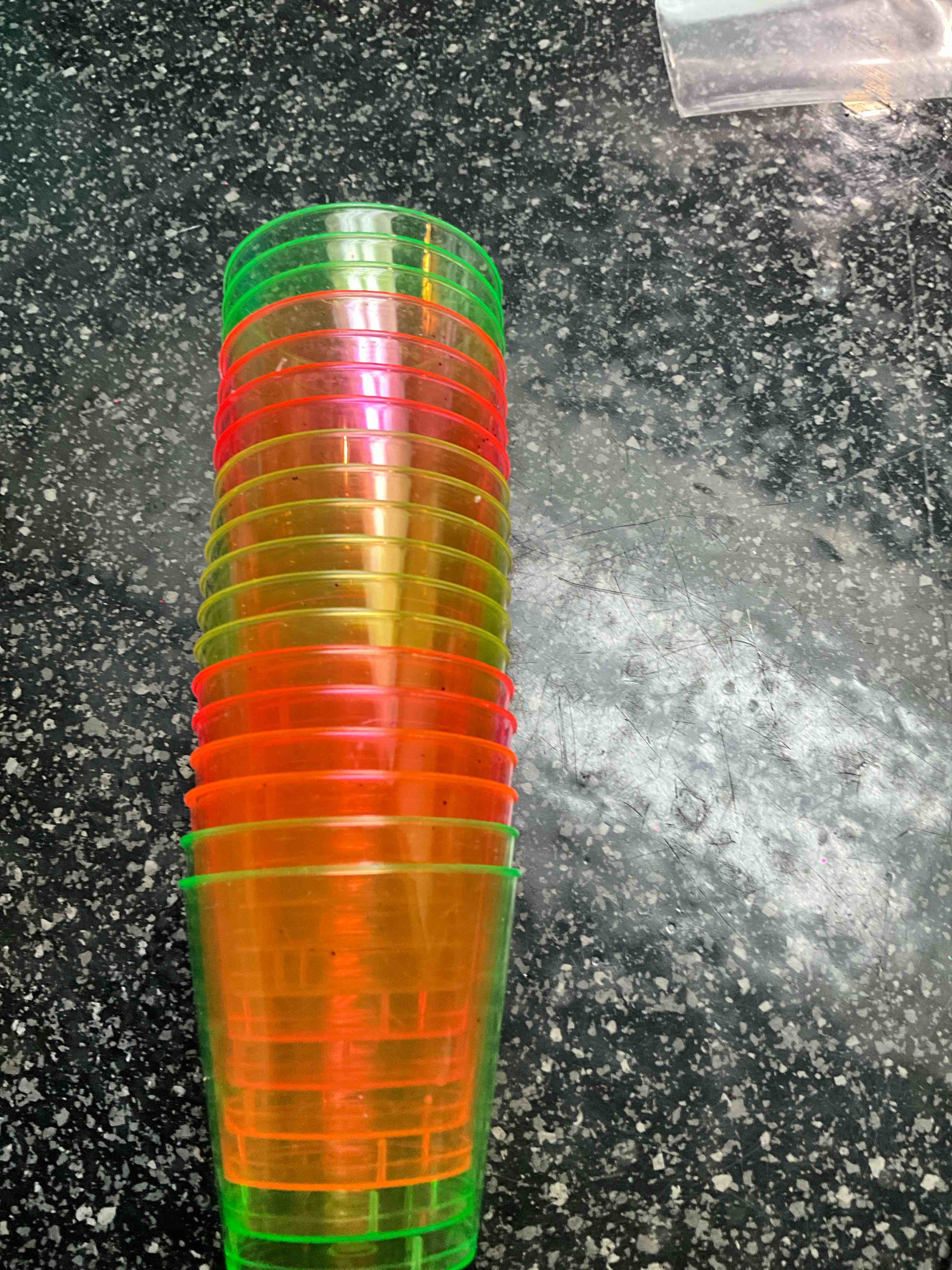 Condition photo showing New/Like New for Neon - Plastic Shot Glasses - 19 count 