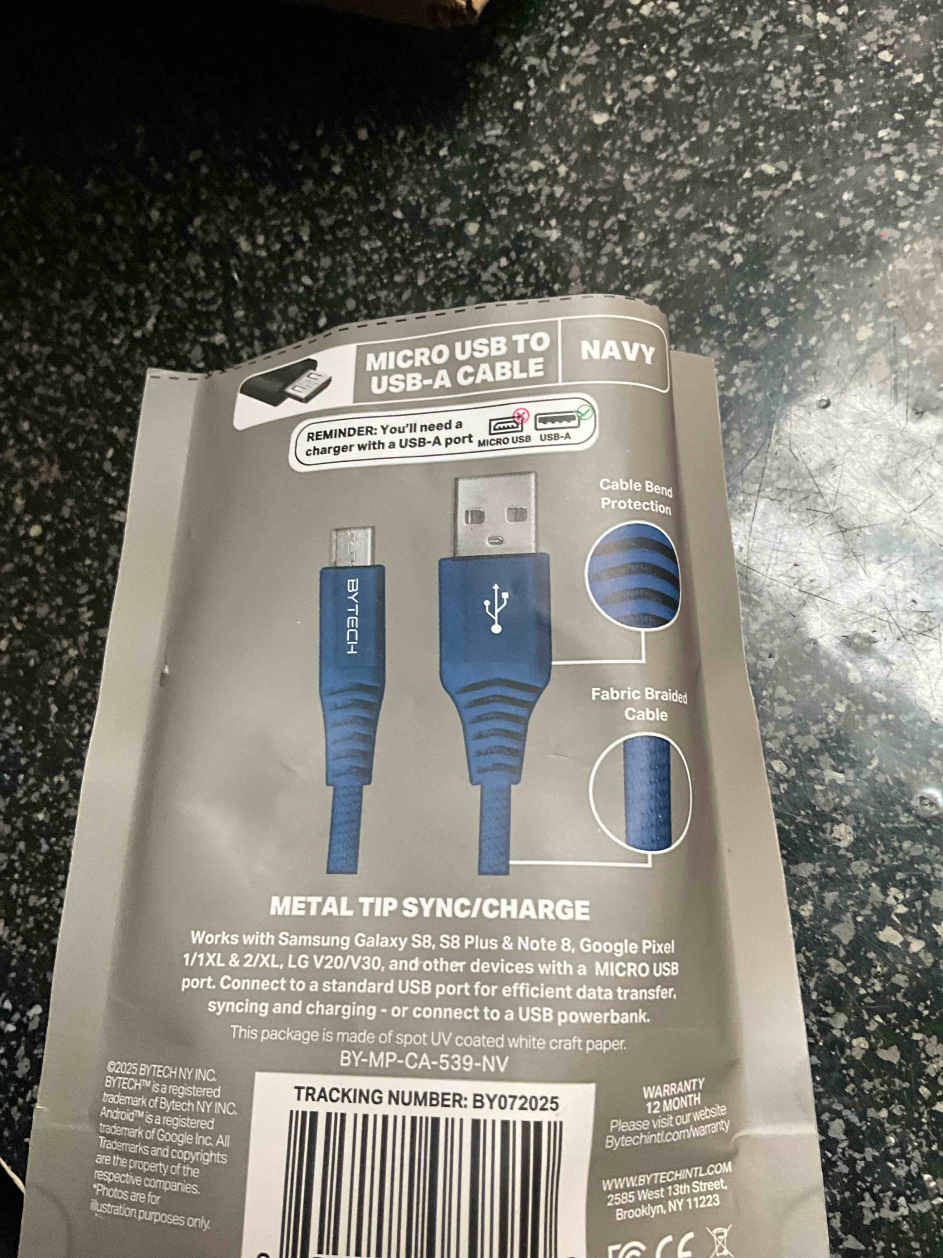 Condition photo showing New/Like New for 6ft. Premium Micro USB Cable - Micro USB to USB-A - Blue 