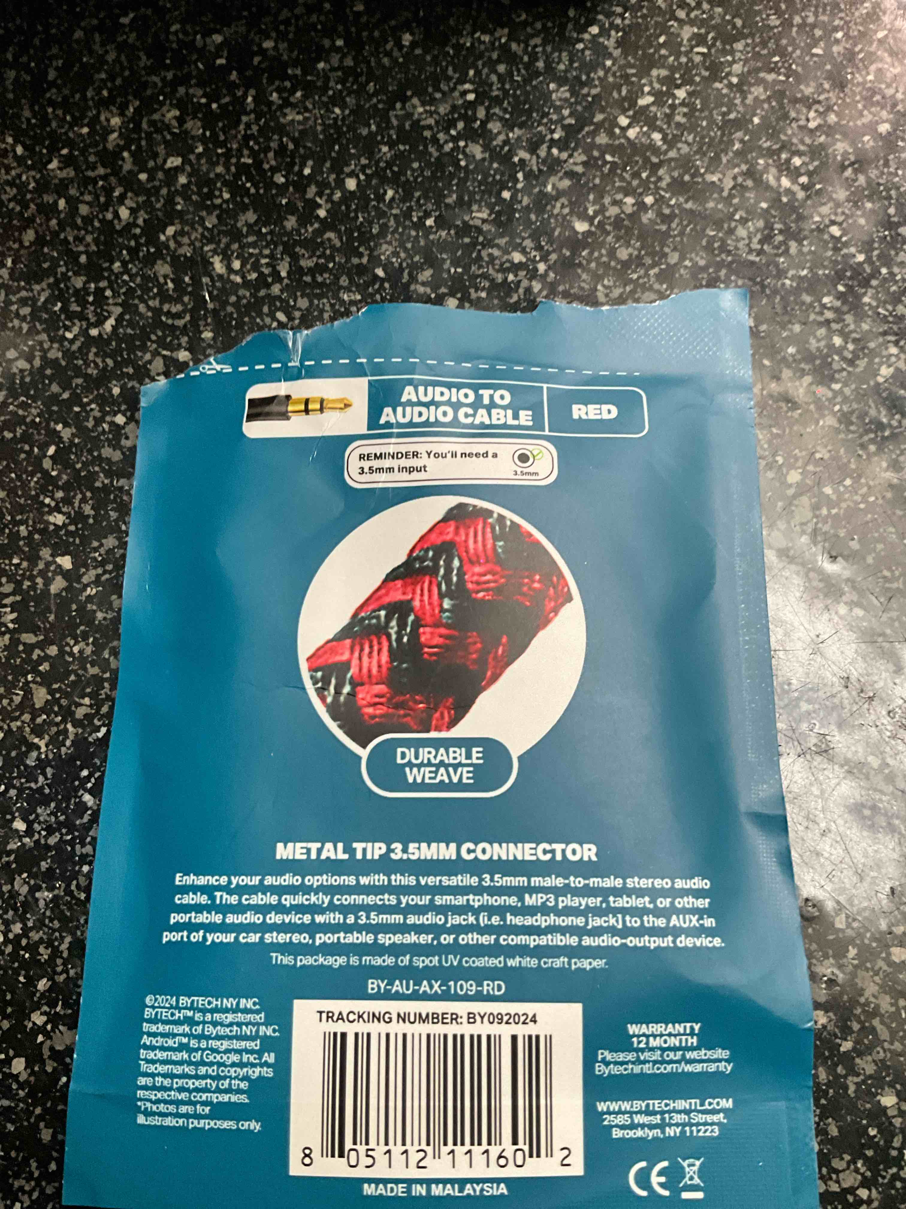 Condition photo showing New/Like New for 6ft. Premium Audio Cable - Audio to Audio - red/black 