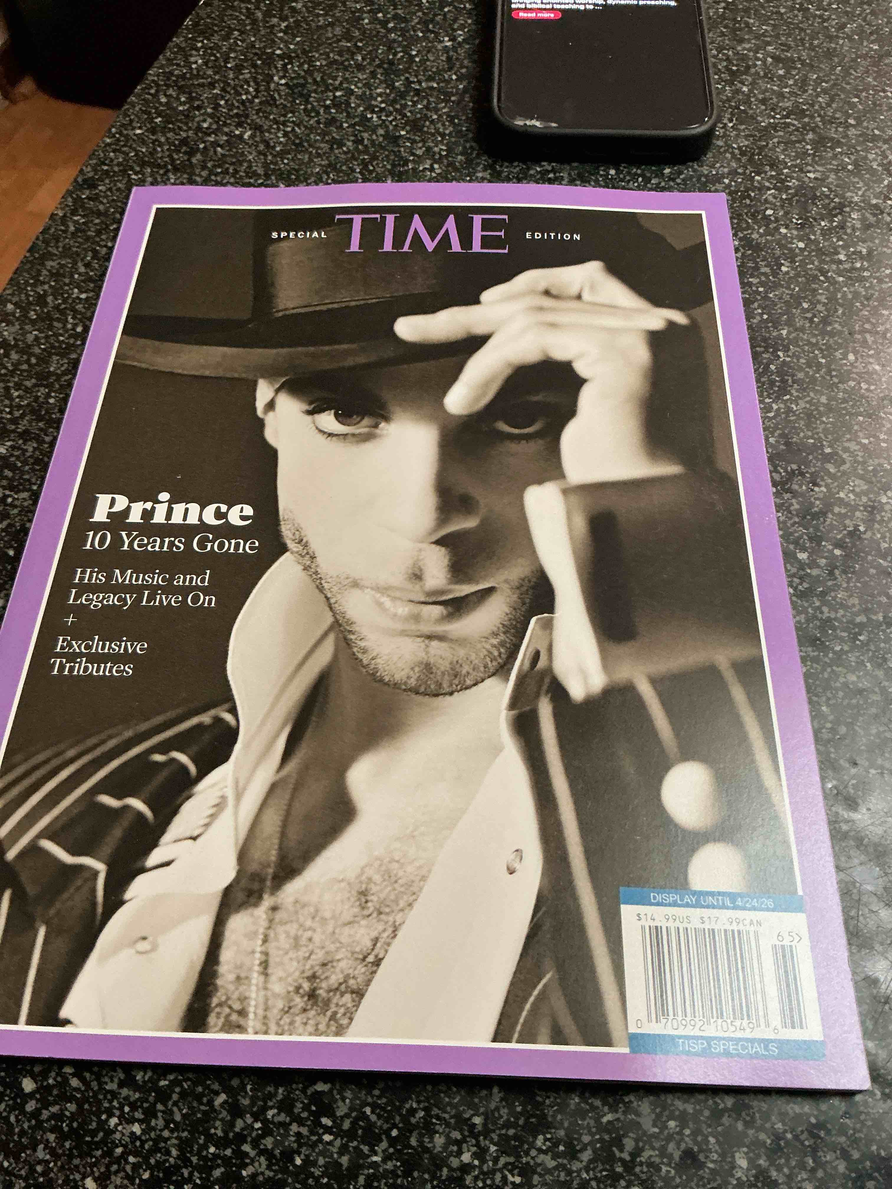Condition photo showing New/Like New for Time Special Edition Prince 10 Years Gone 