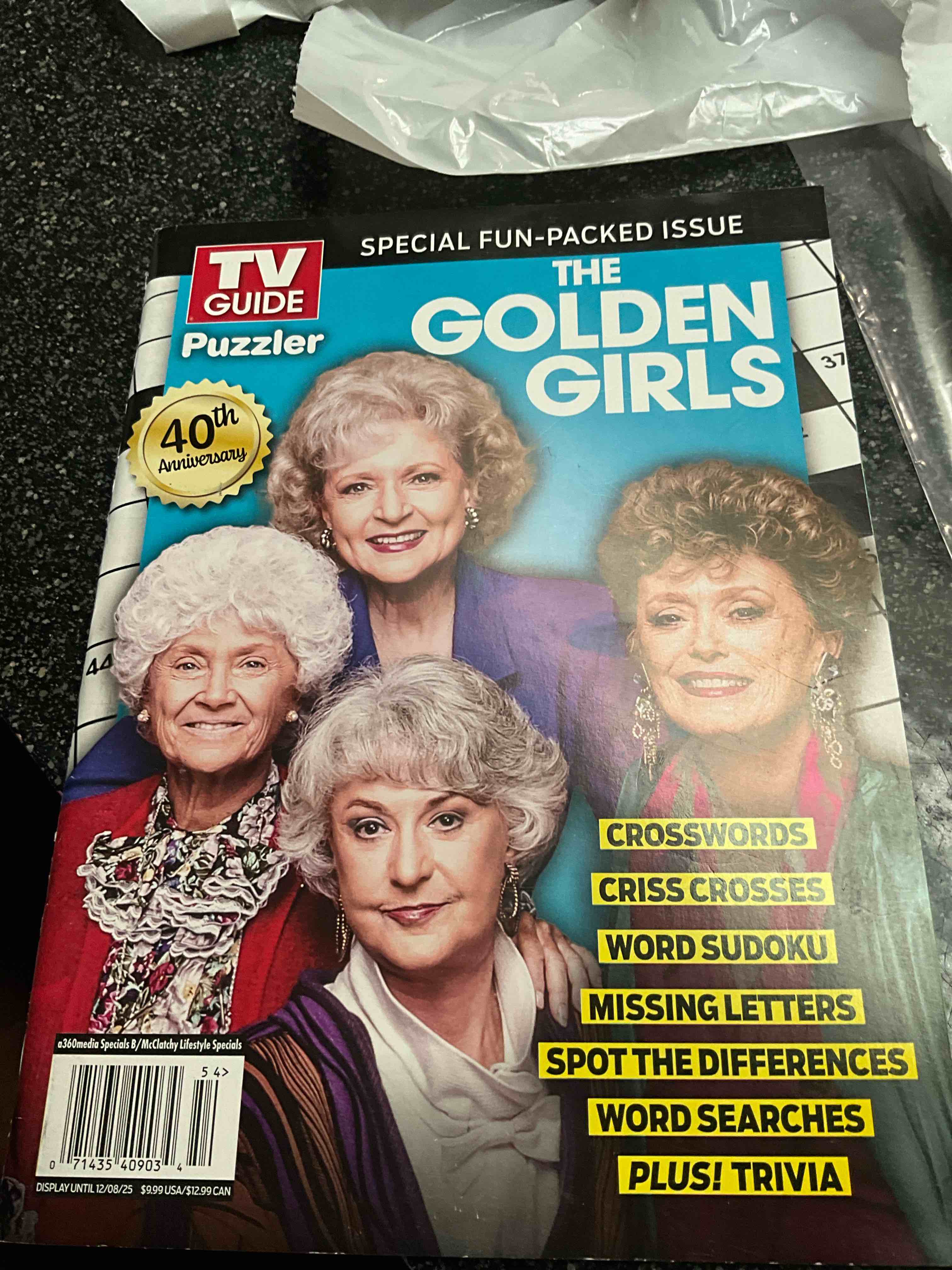Condition photo showing New/Like New for TV Guide - Special Fun Packed Issue - The Golden Girls - 40th Anniversary 