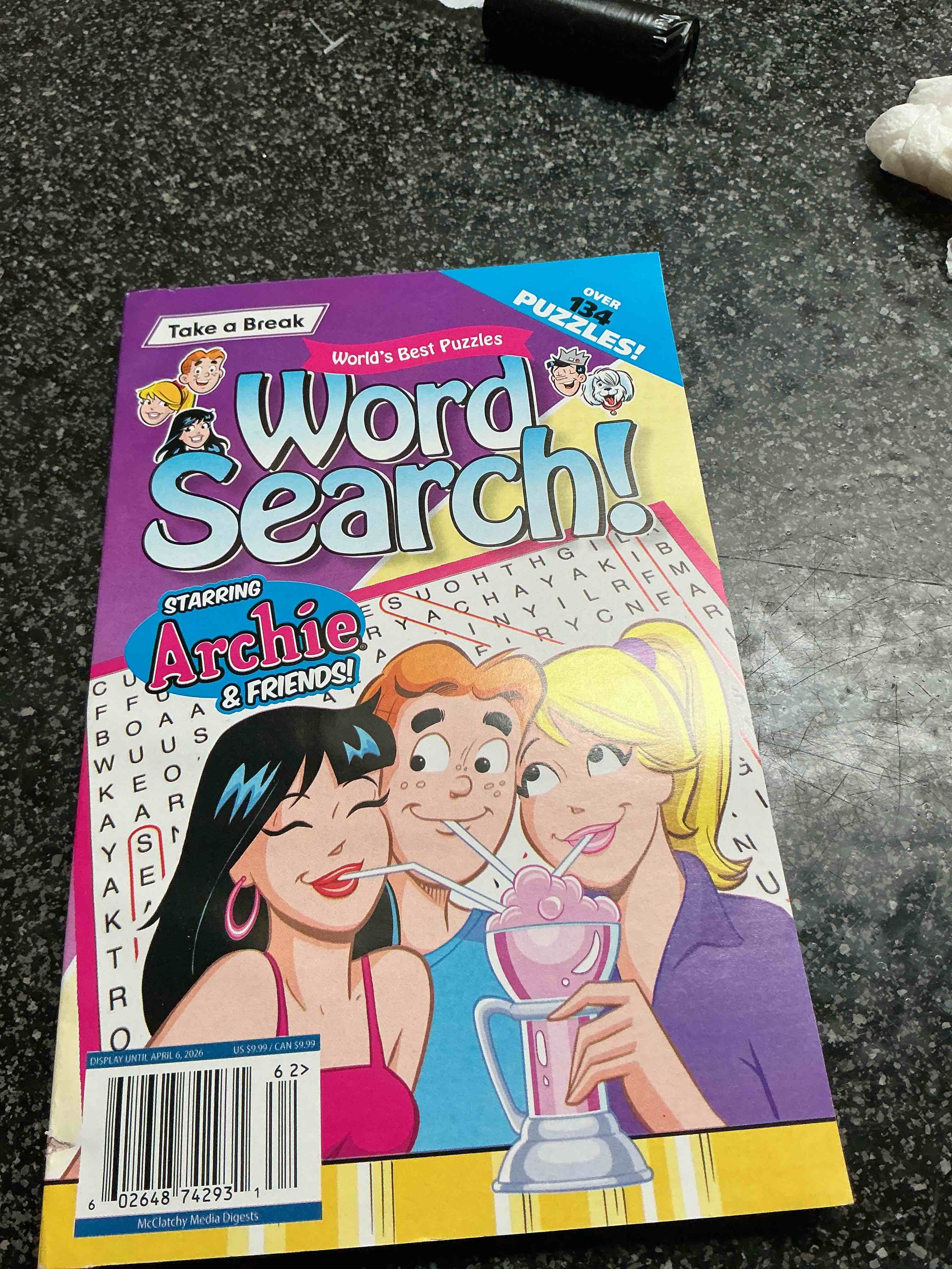 Condition photo showing New/Like New for Take A Break Word Search Over 134 Puzzles Staring Archie & Friends 
