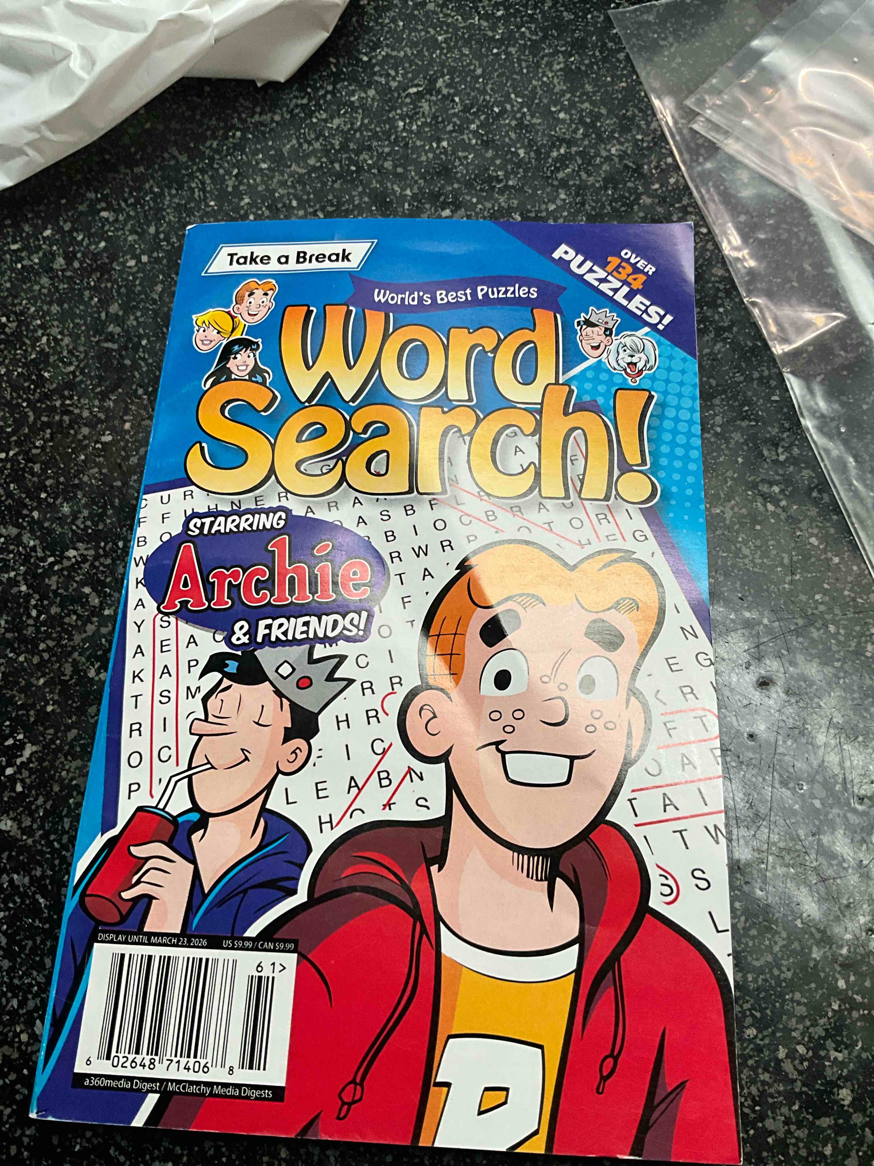 Condition photo showing New/Like New for Take A Break - Word Search - over 134 Puzzles - Archie & Friends 