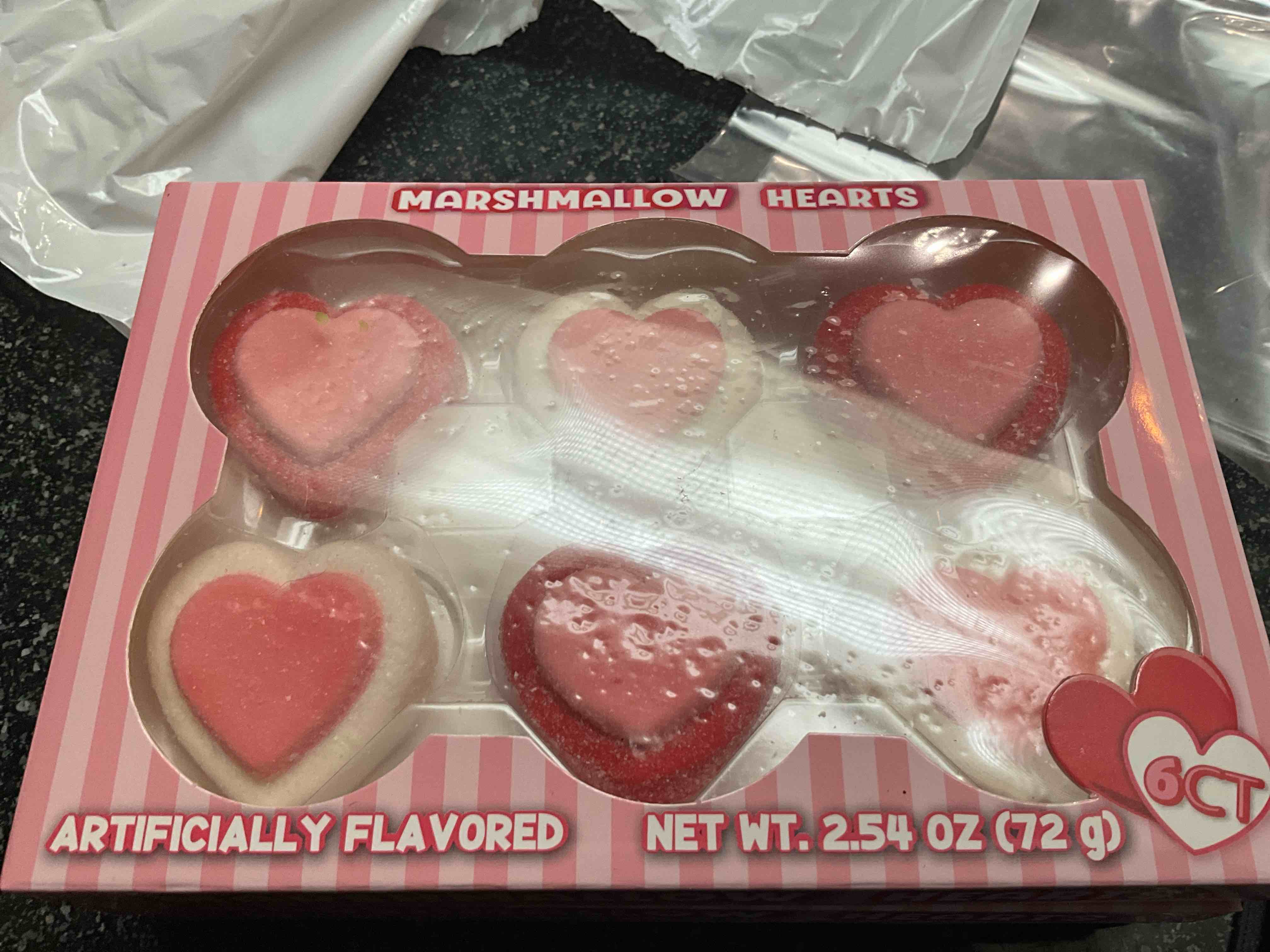 Marshmallow Hearts - 6 ct. - 3 packs 
