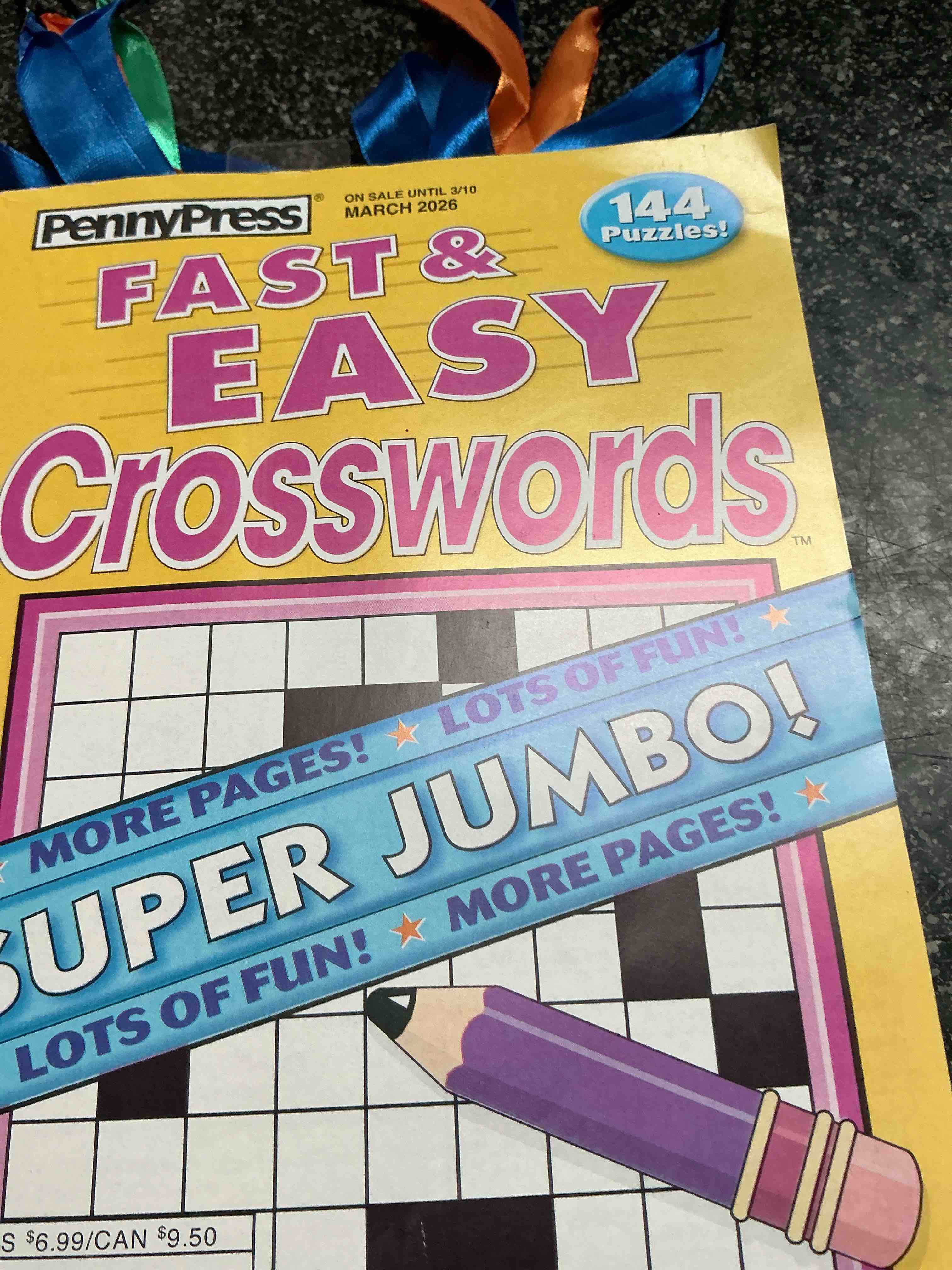 Condition photo showing New/Like New for Pennypress Fast & Easy Crosswords 144 Puzzles 