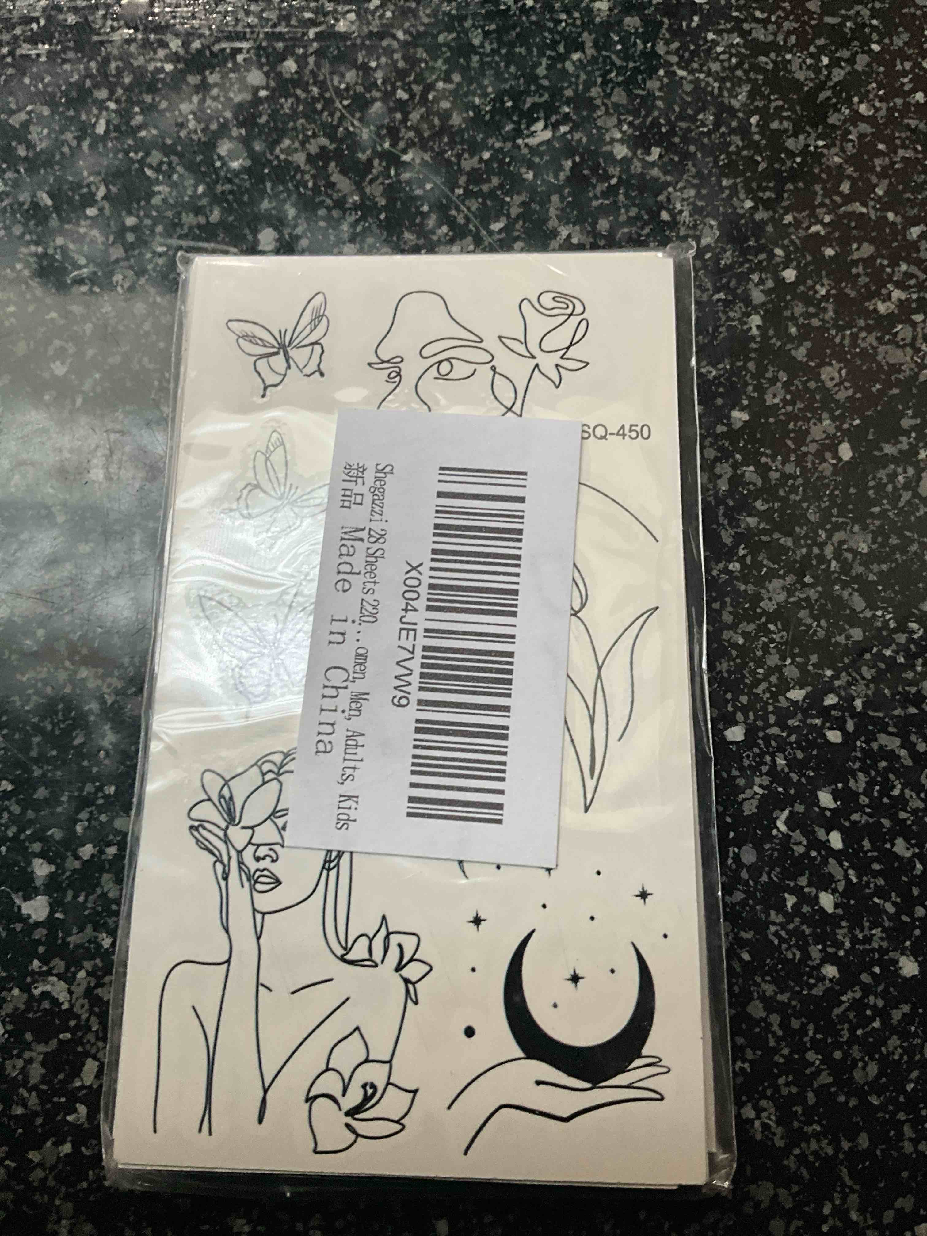 Condition photo showing New/Like New for Shegazzi 28 sheets - 220 Tattoos