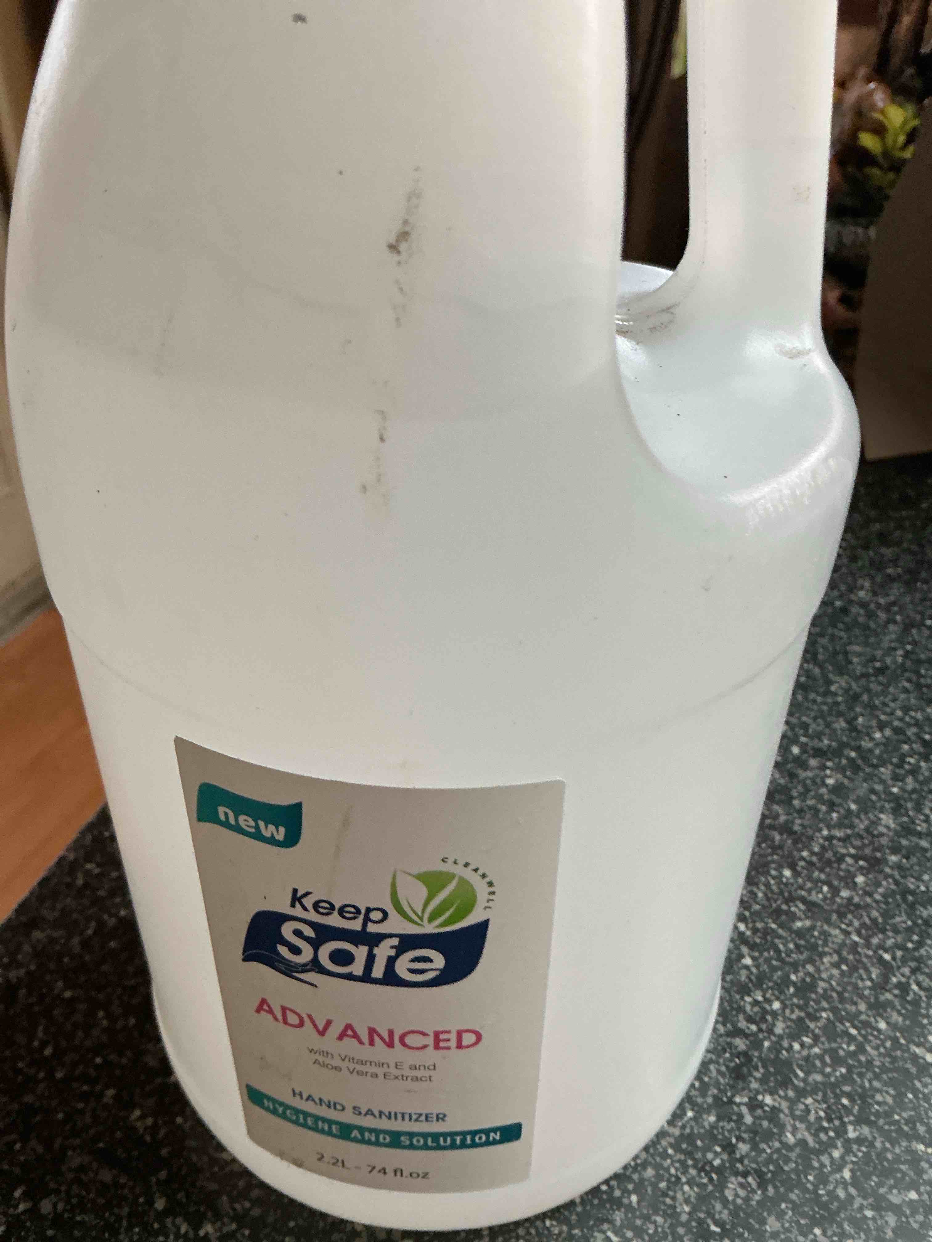 Condition photo showing As Is for Keep Safe Advanced Hand Sanitizer 74 Fl. OZ. 