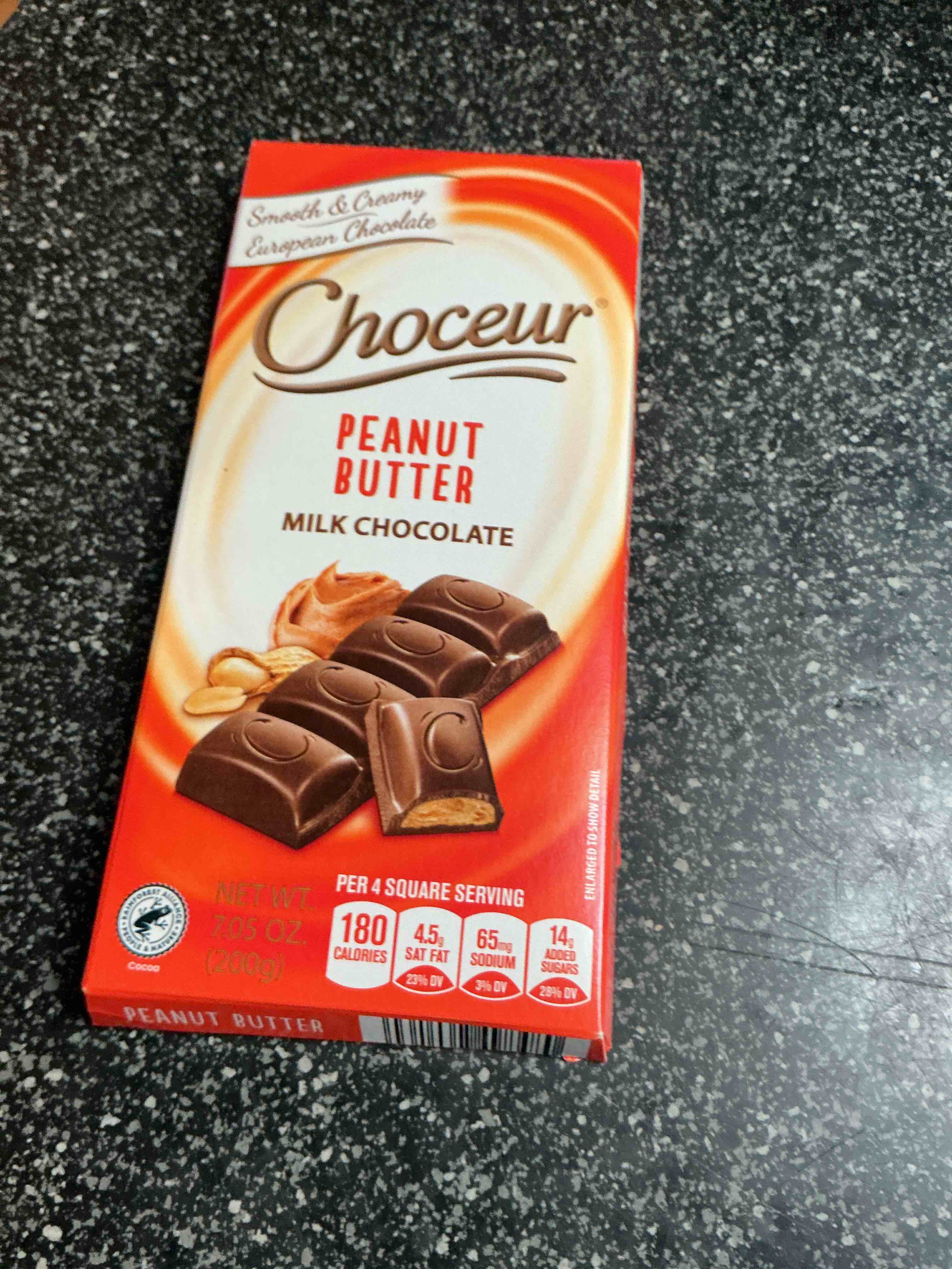 Choceur Peanut Butter Milk Chocolate 7.05 OZ. 
