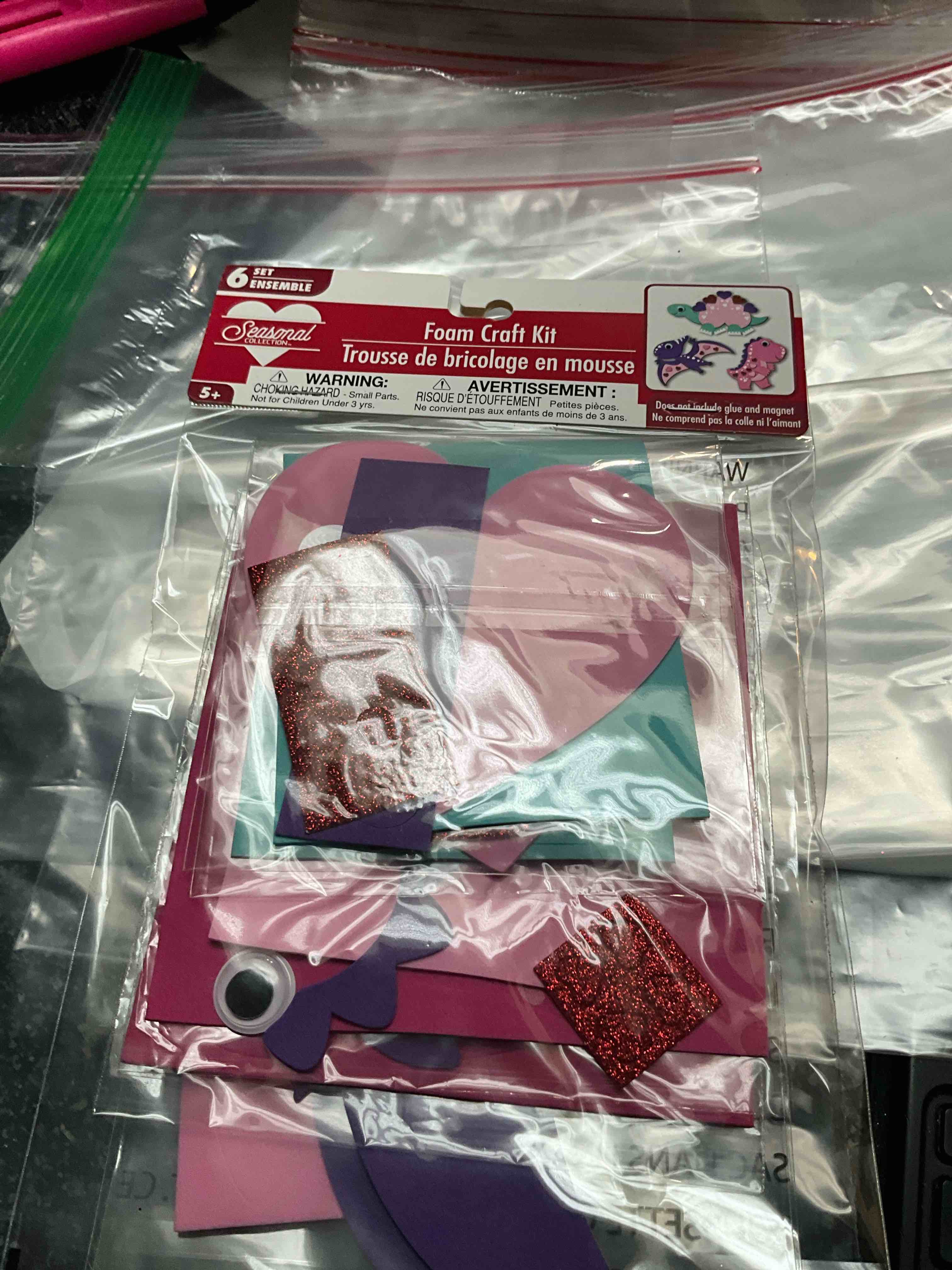 Condition photo showing New/Like New for Foam Craft Kits - Makes 6 Animals 