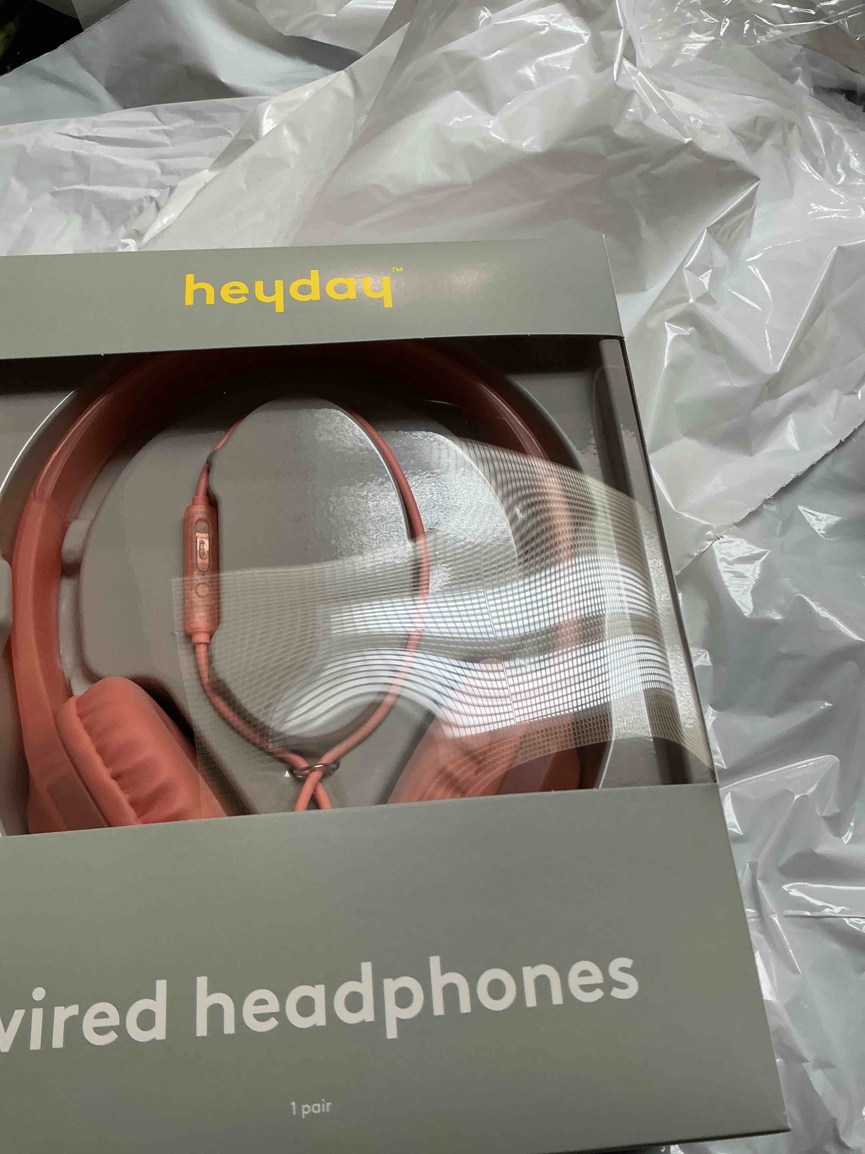 Condition photo showing New/Like New for Heyday Wired Headphones Orange Colored 