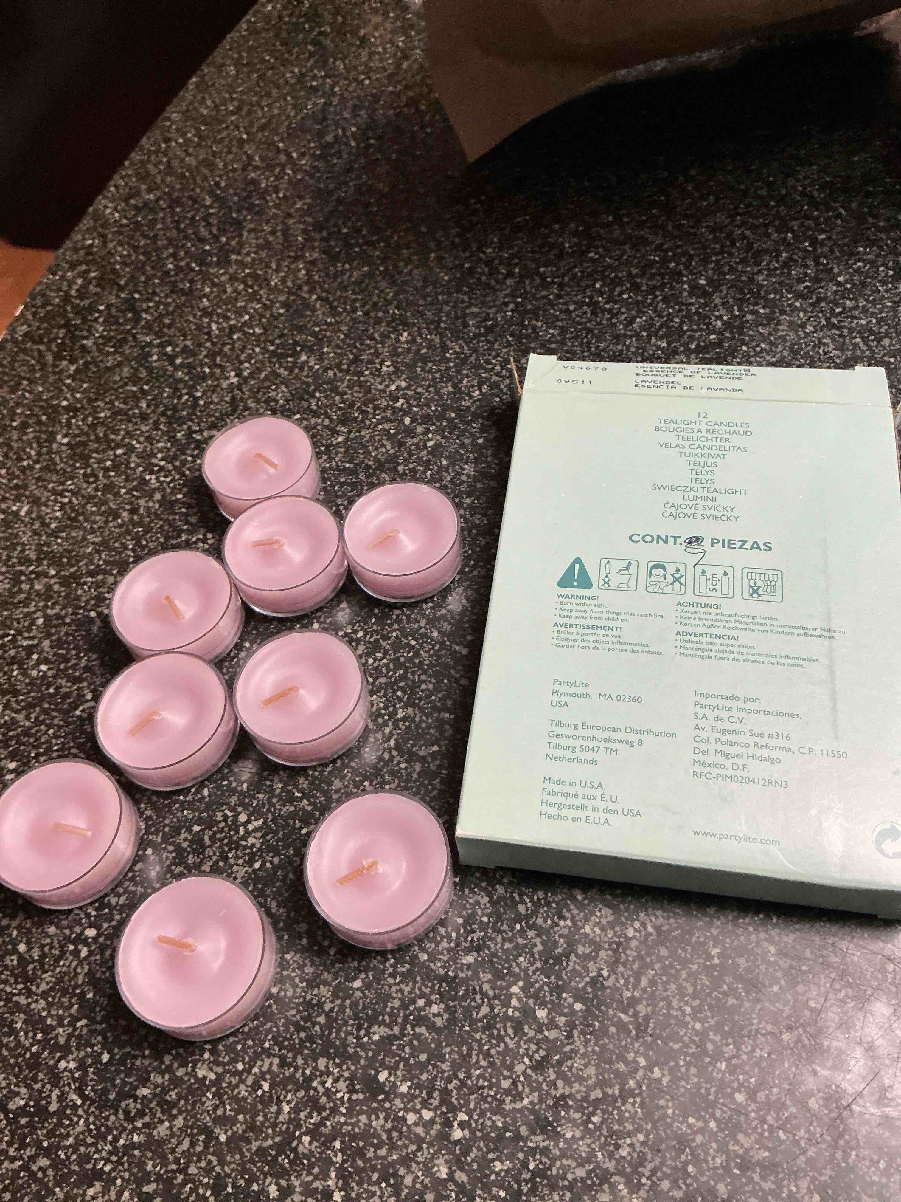 Condition photo showing New/Like New for Partylite Lavender Tea Lights 