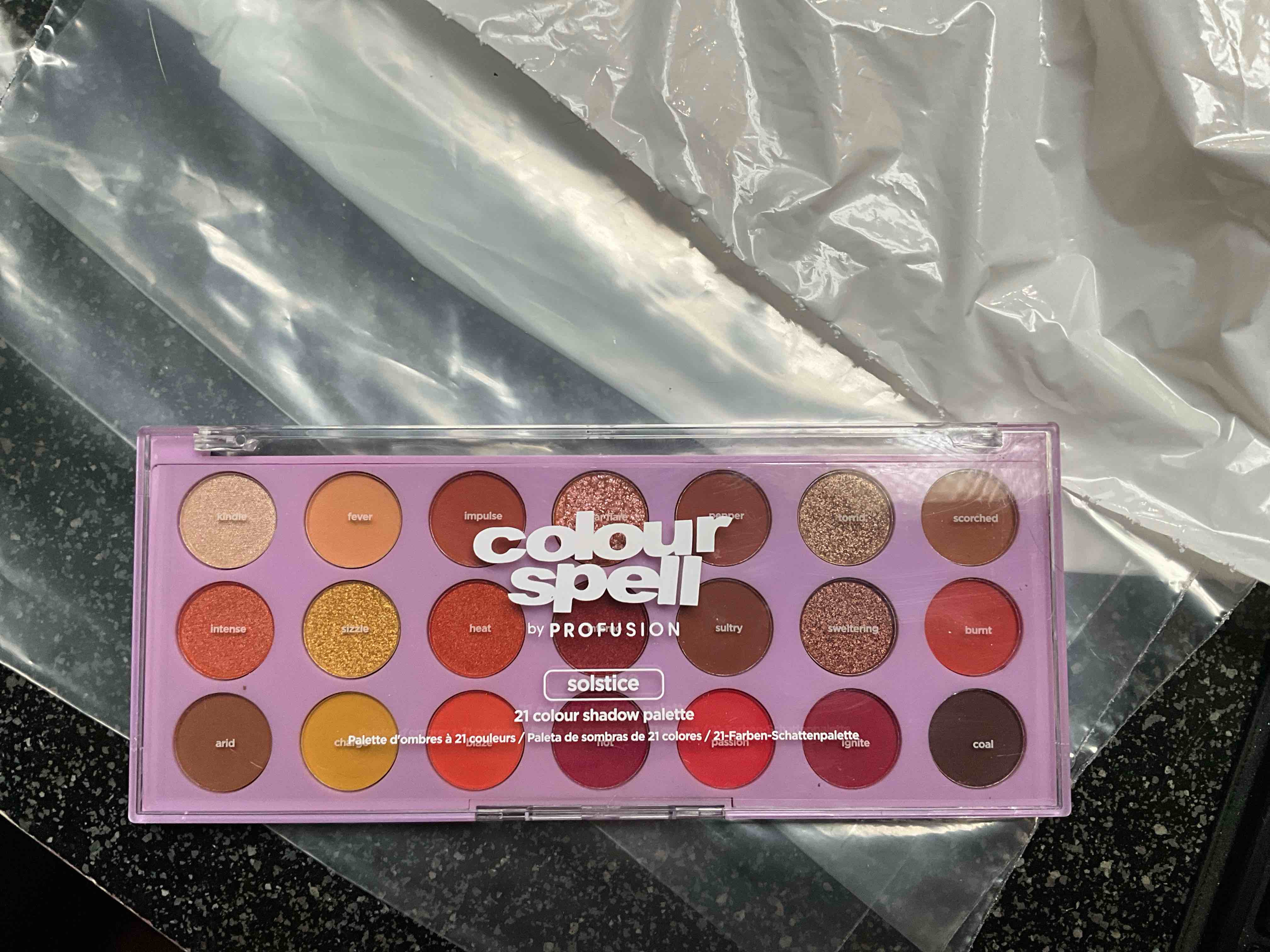 Condition photo showing New/Like New for Colour Spell by Profusion - Solstice - 21 Color Shadow Palette  