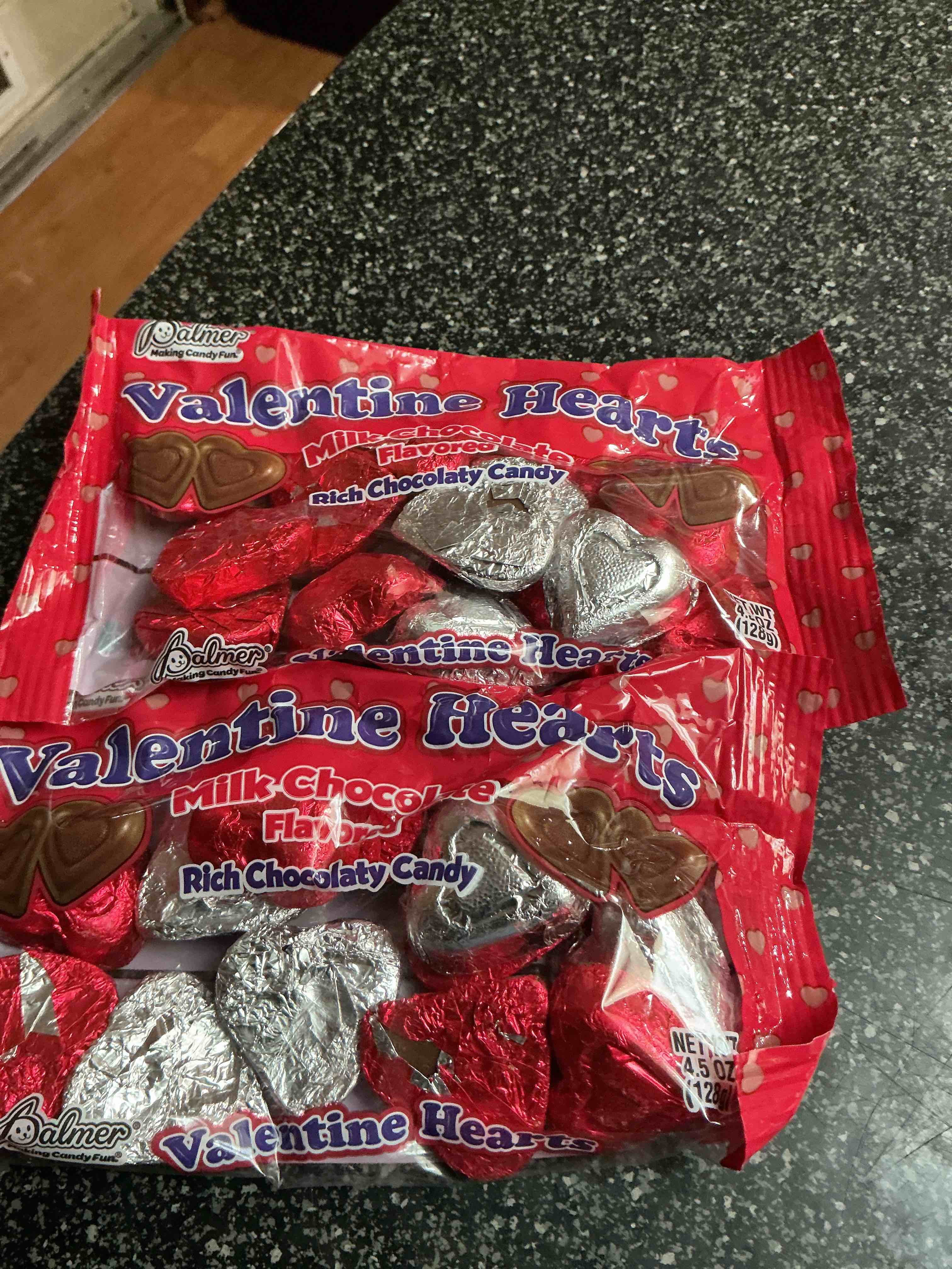 Condition photo showing New/Like New for Palmer Valentine Hearts Milk Chocolate 4.5 OZ. 