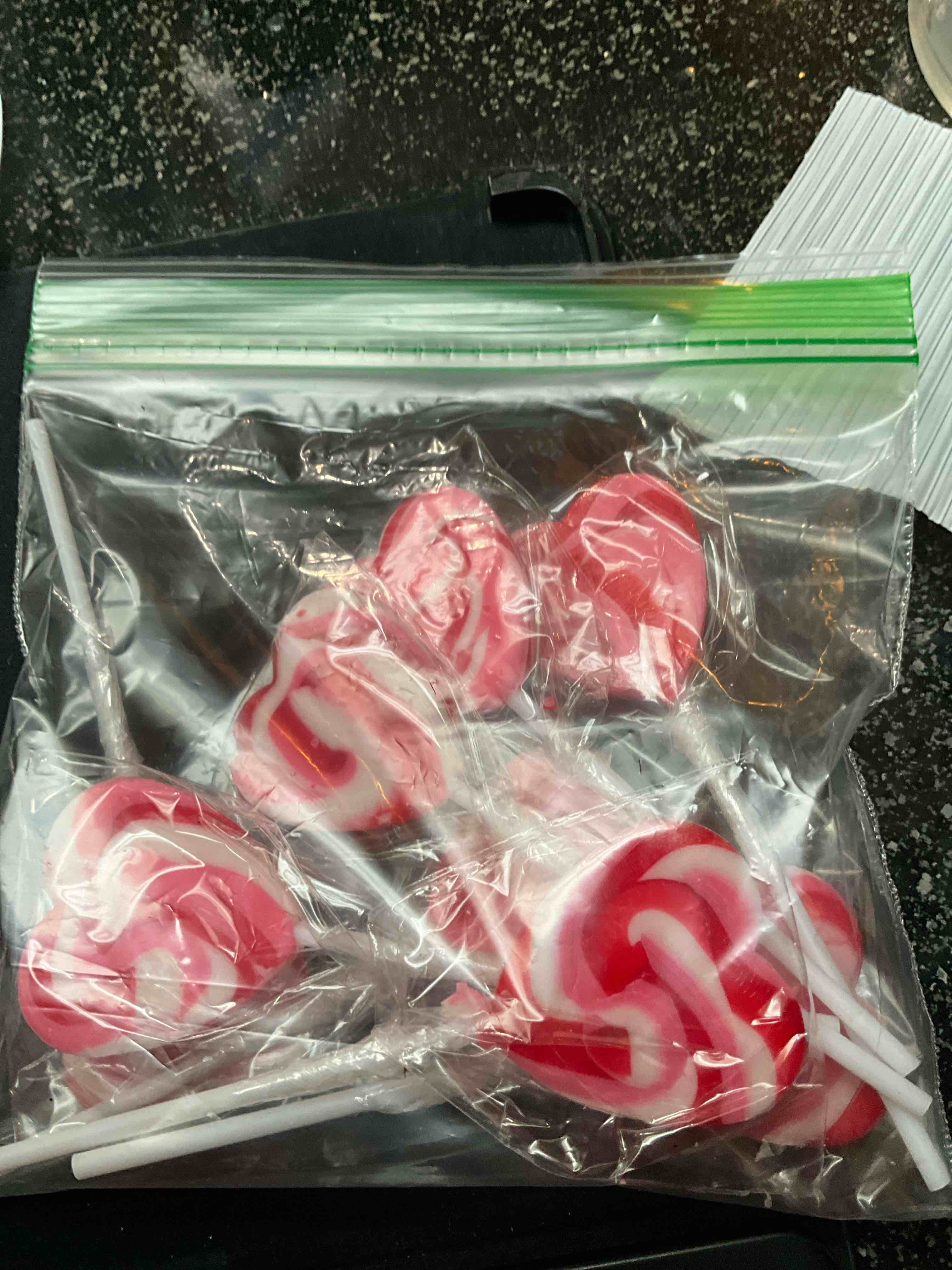 Condition photo showing New/Like New for Crystal Bay Confections - Heart Swirl Suckers - 9 ct 