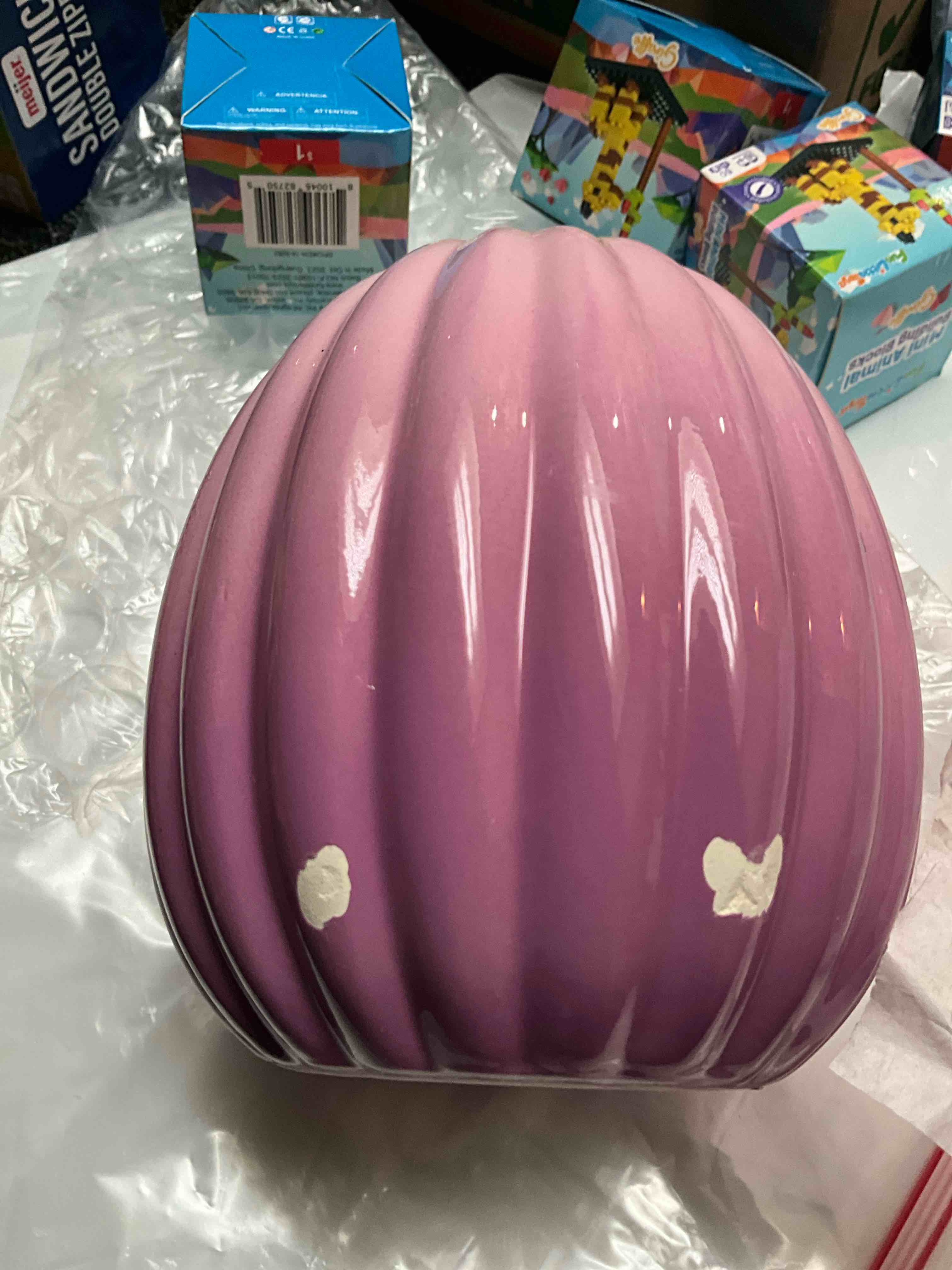 Condition photo showing As Is for Ceramic Decorative Easter Egg 