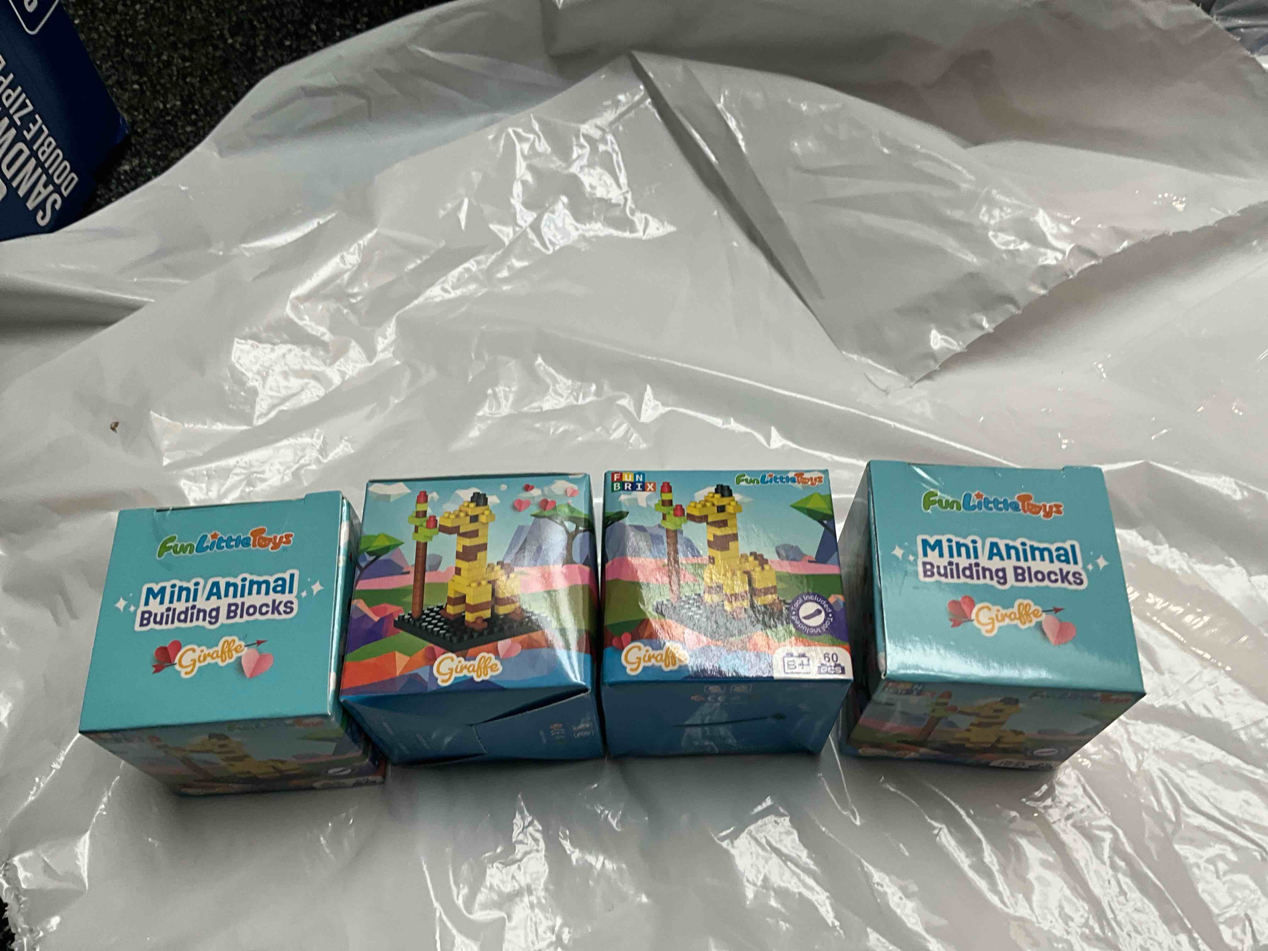 Condition photo showing New/Like New for Fun Brix - Fun Little Toys - Mini Animal Building Blocks - Giraffe 