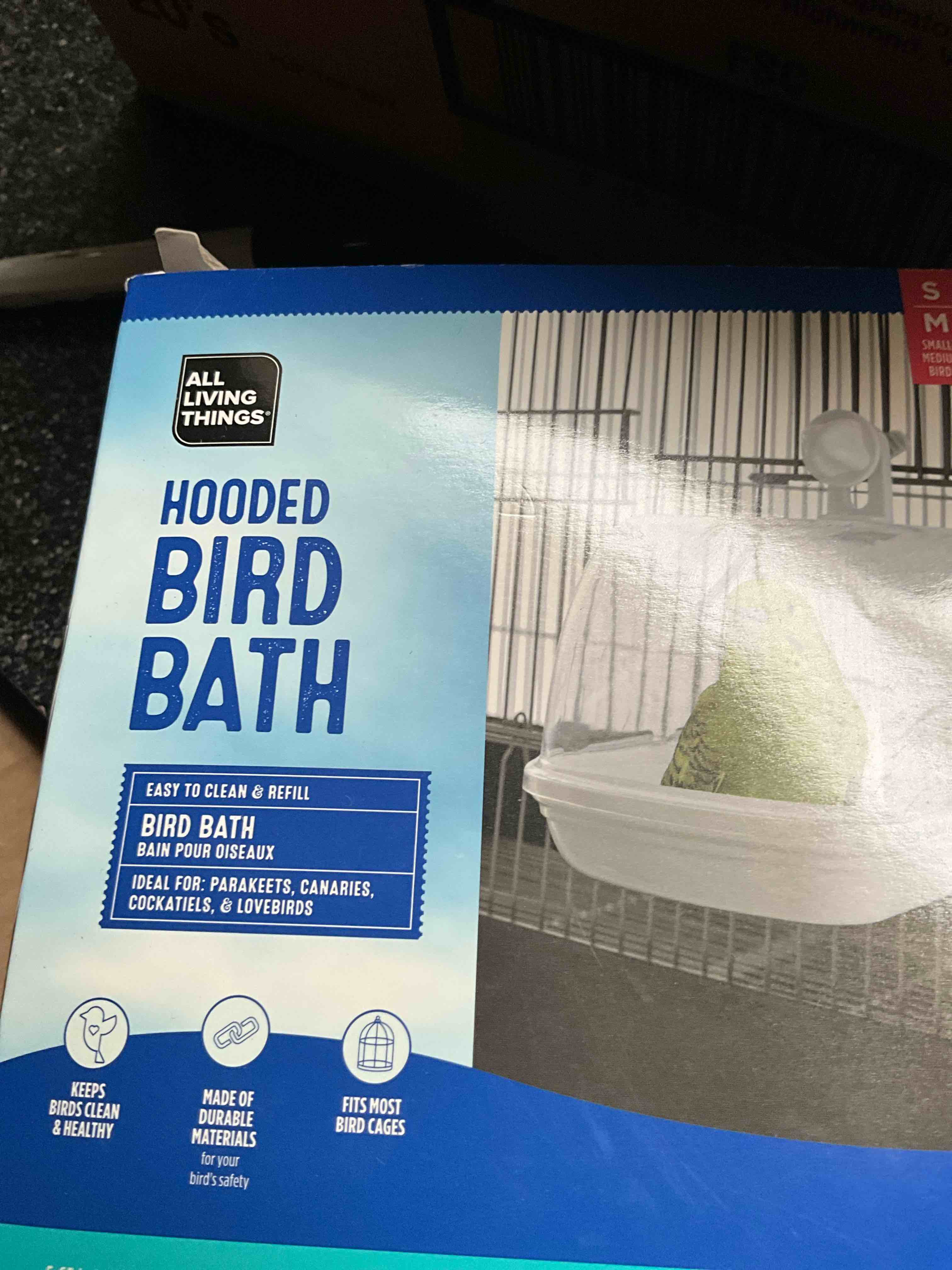 Condition photo showing New/Like New for All Living Things - Hooded Bird Bath - for small & medium birds 