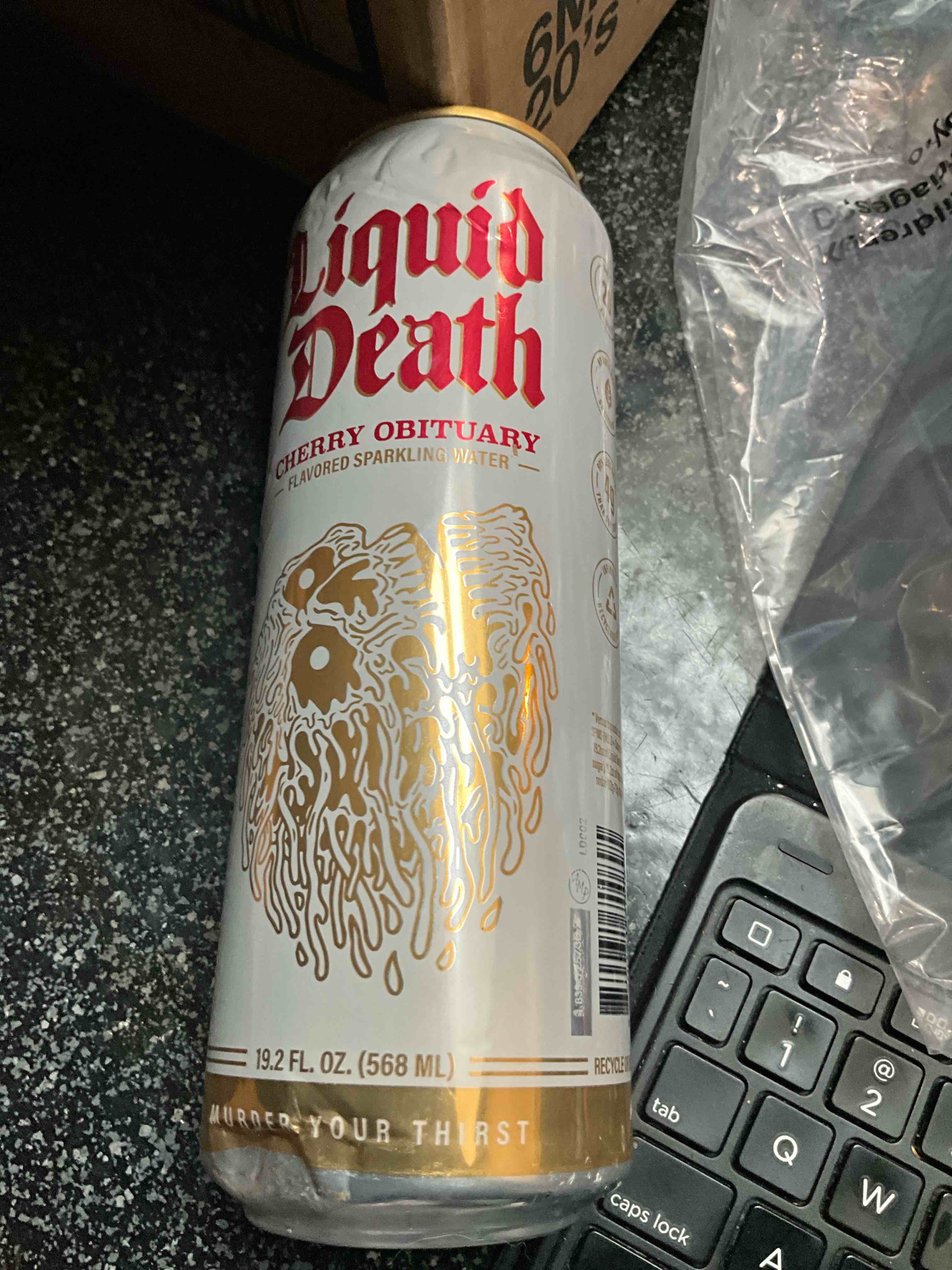 Liquid Death - Cherry Obituary - Sparkling Water - 19.2 oz 