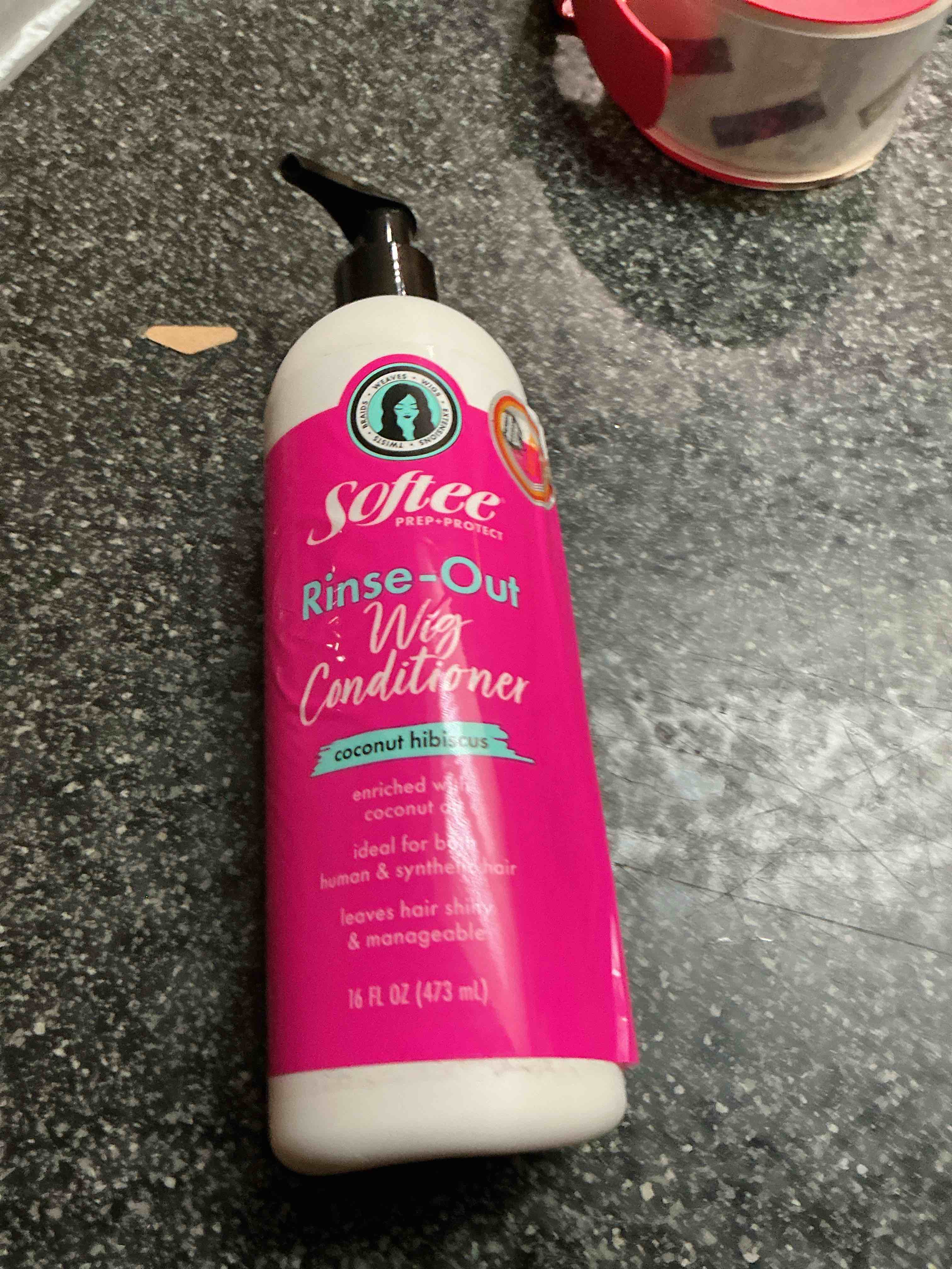 Condition photo showing New/Like New for Softee Rinse-Out Wig Conditioner. 16 OZ.