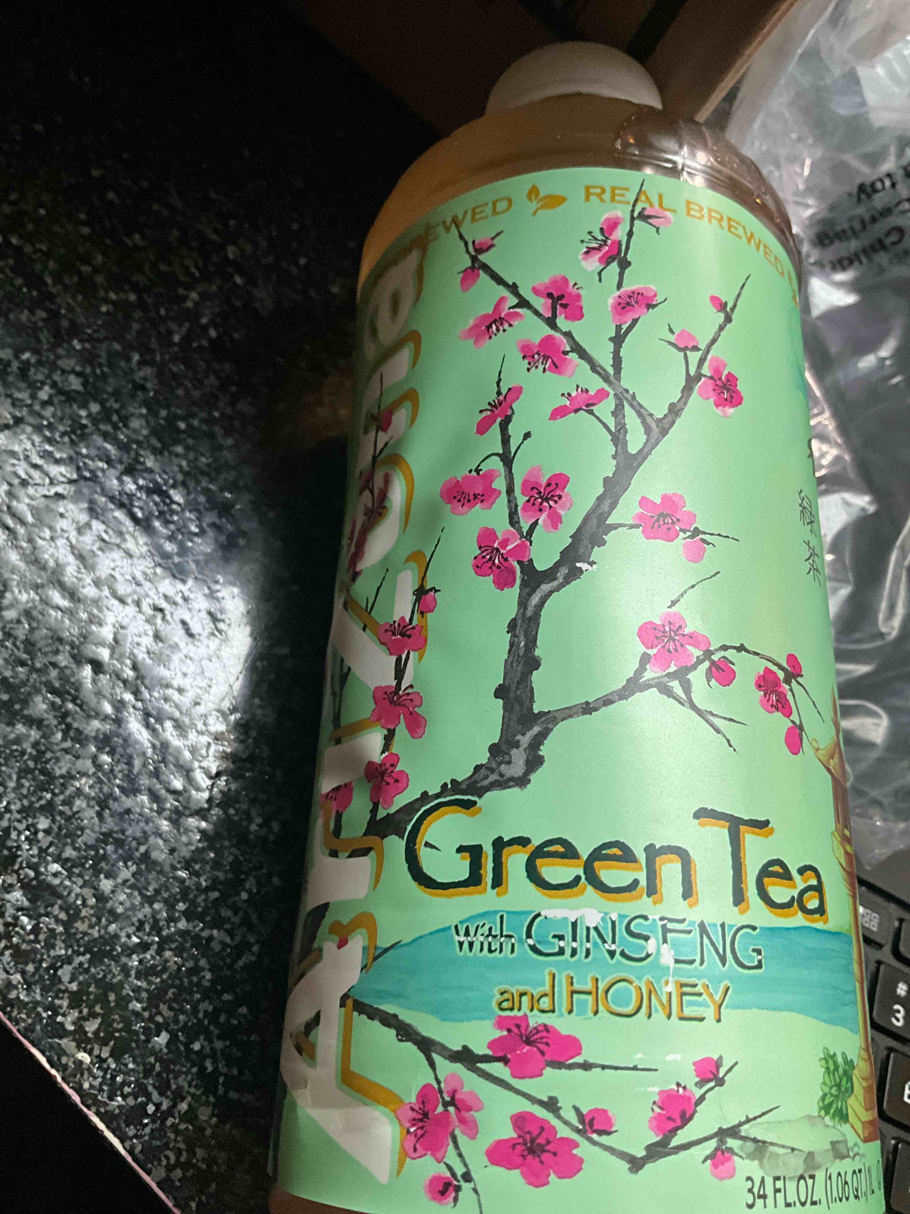 Condition photo showing New/Like New for Arizona Green Tea with Ginseng & Honey - 34 oz 