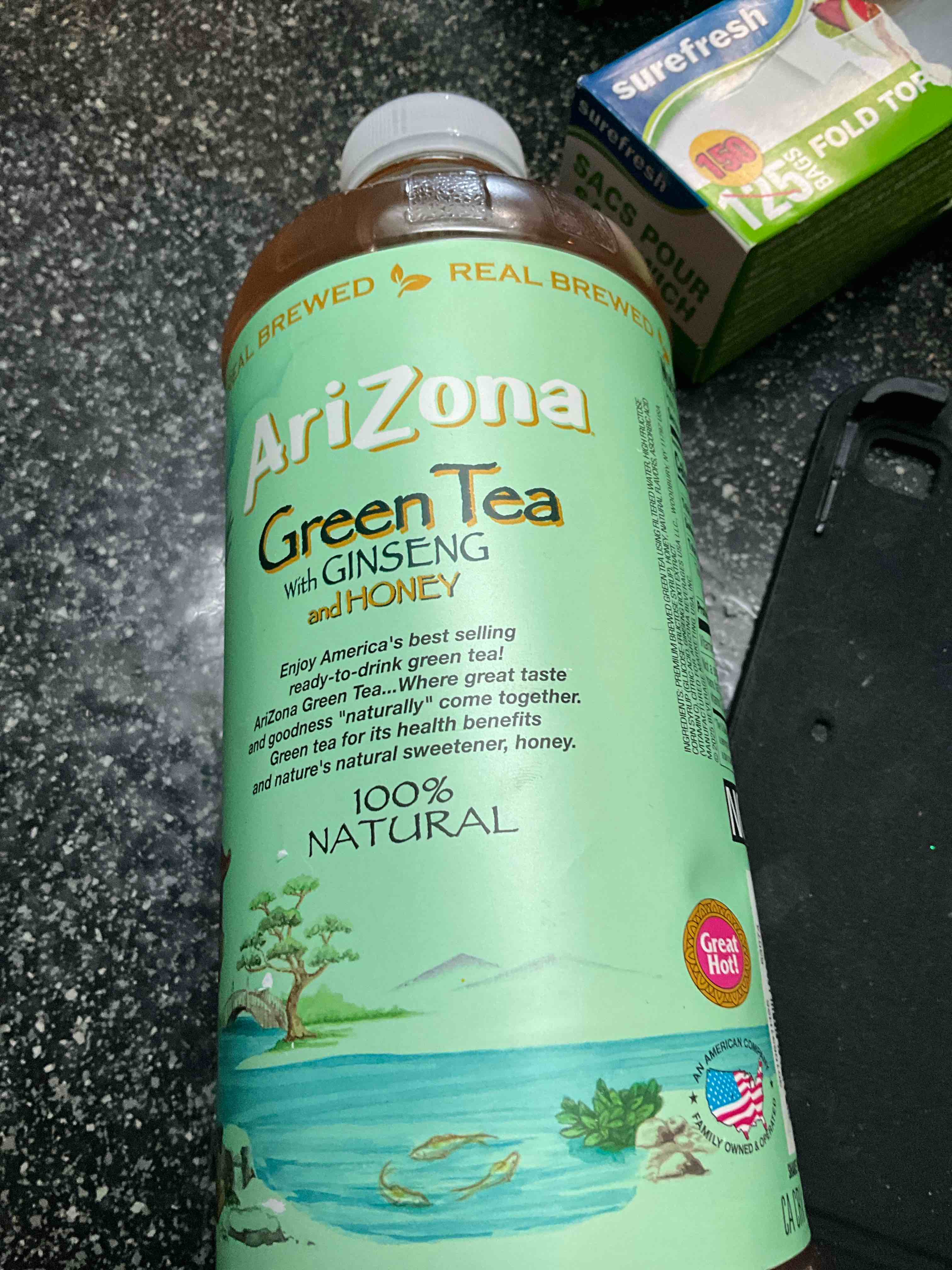 Condition photo showing New/Like New for Arizona - Green Tea with Ginseng and Honey - 34 oz 
