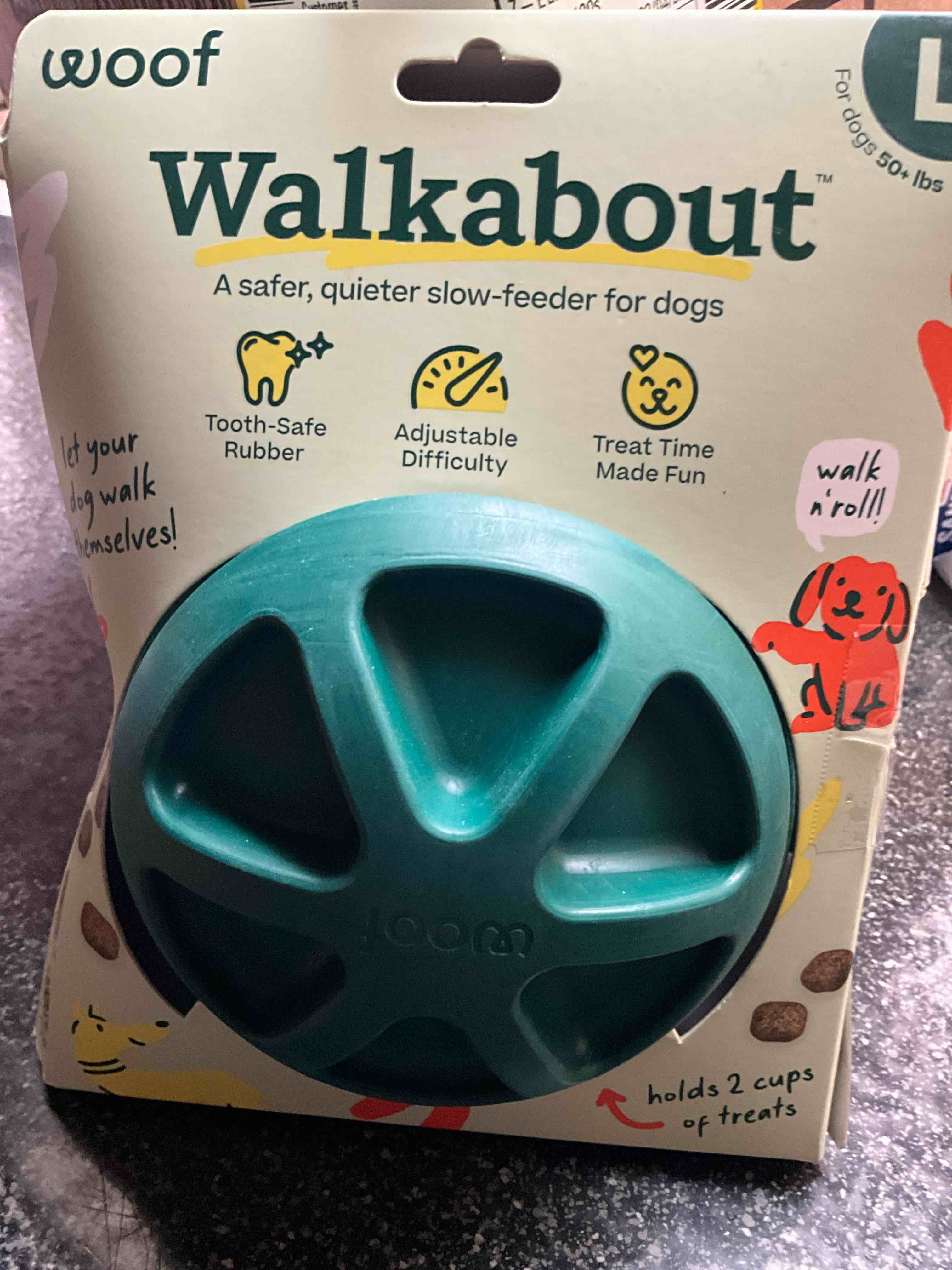 Condition photo showing New/Like New for Woof - Walkabout - Size - L - A safer quieter slow feeder for dogs 