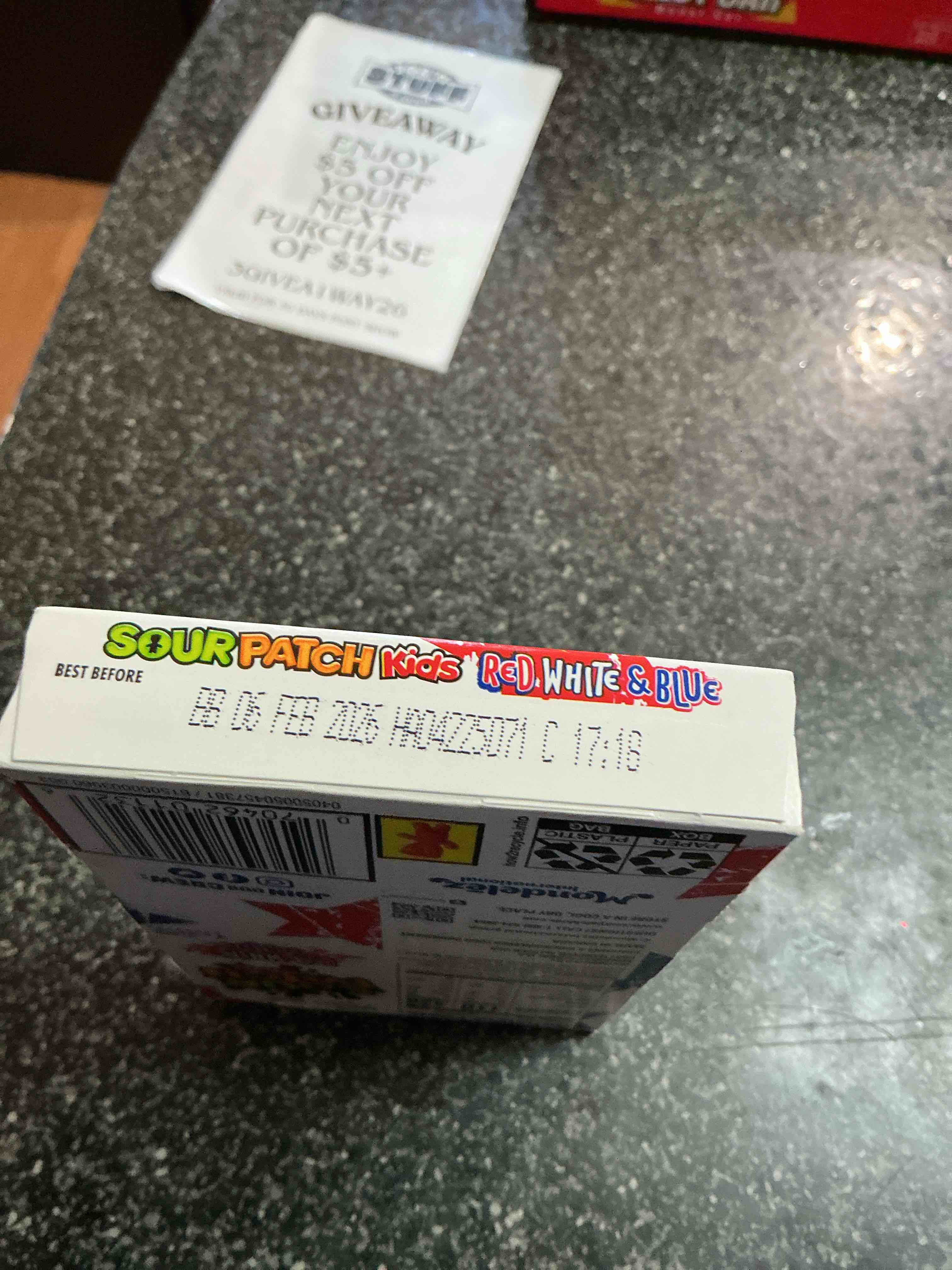 Condition photo showing As Is for Sour Patch Kids Red, White & Blue Soft & Chewy Candy, 3.08 oz