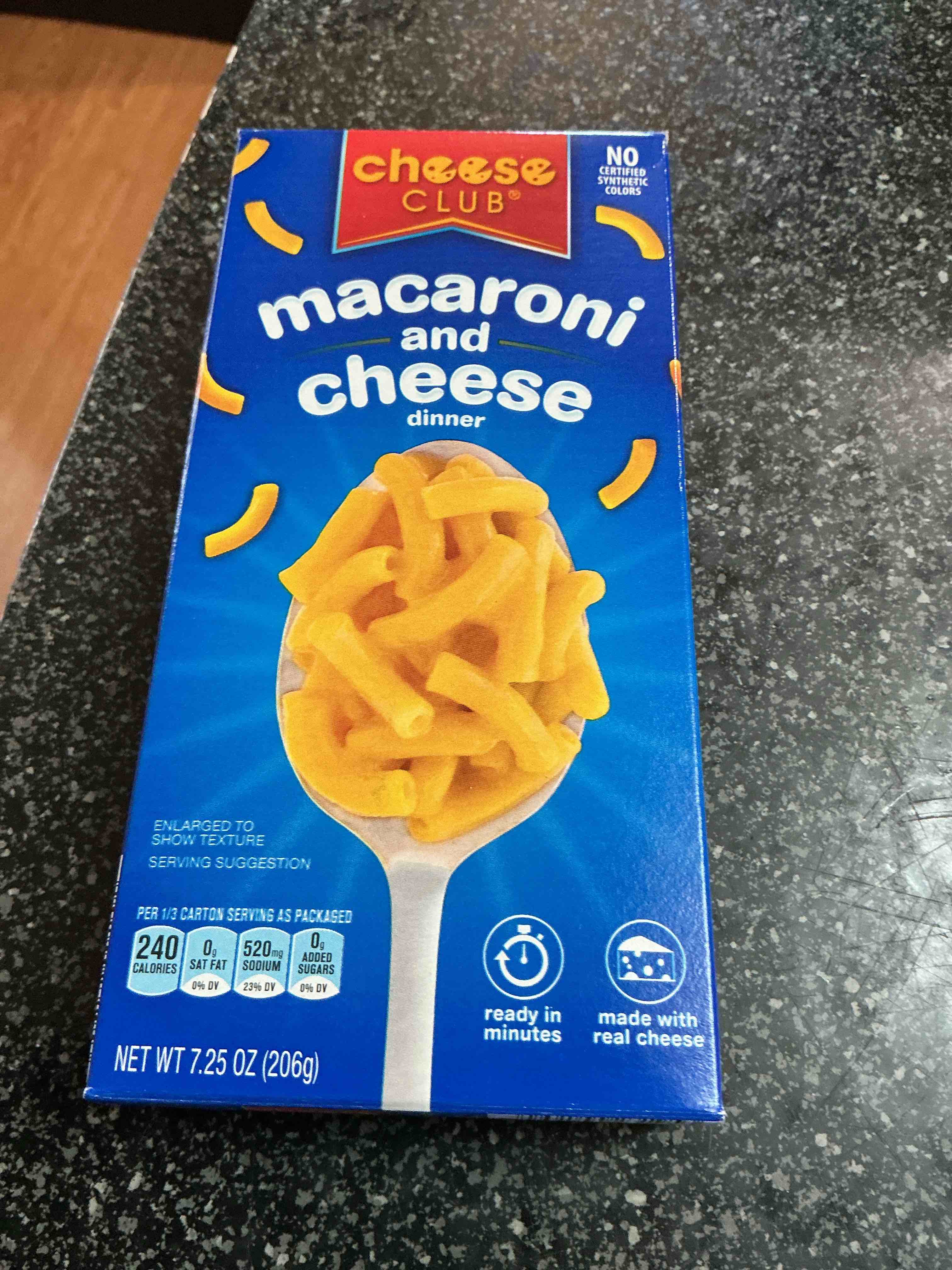 Condition photo showing New/Like New for Cheese Club Macaronic & Cheese 7.25 OZ. 