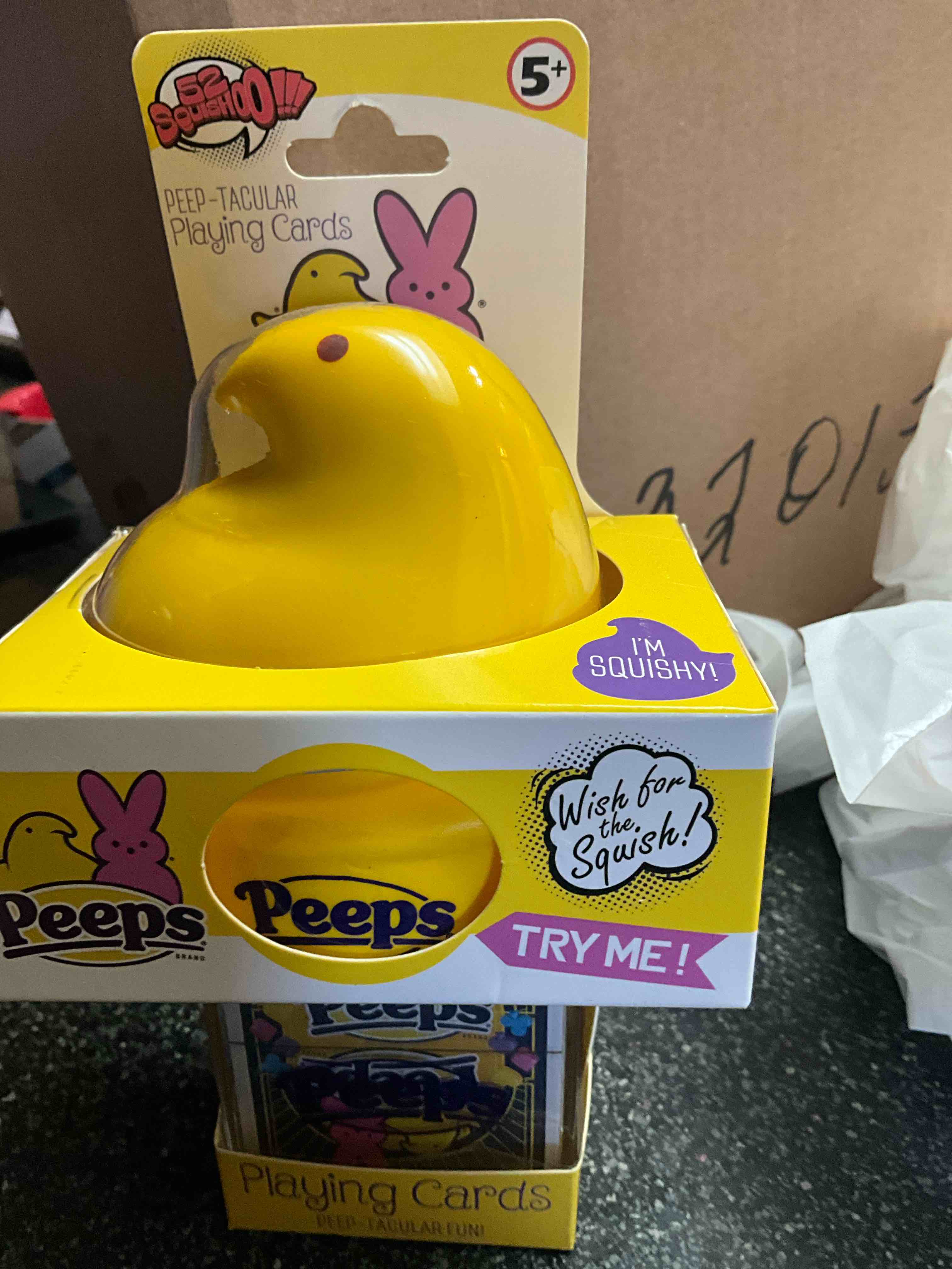 Condition photo showing New/Like New for Peep Tacular - Large Squishy Peep - Peeps Playing Cards 
