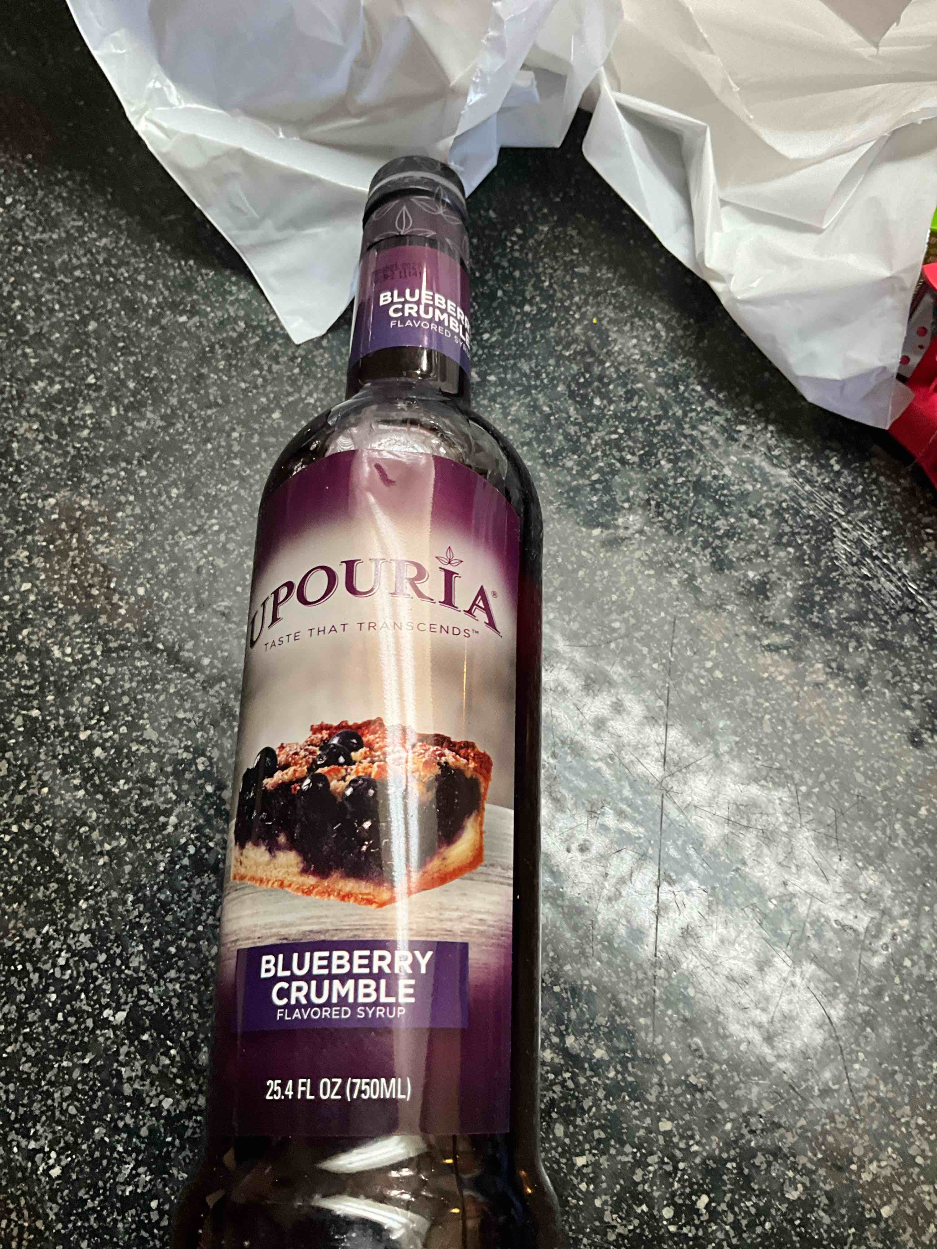 Condition photo showing New/Like New for UPOURIA - Blueberry Crumble Flavored Syrup - 25.4 oz 