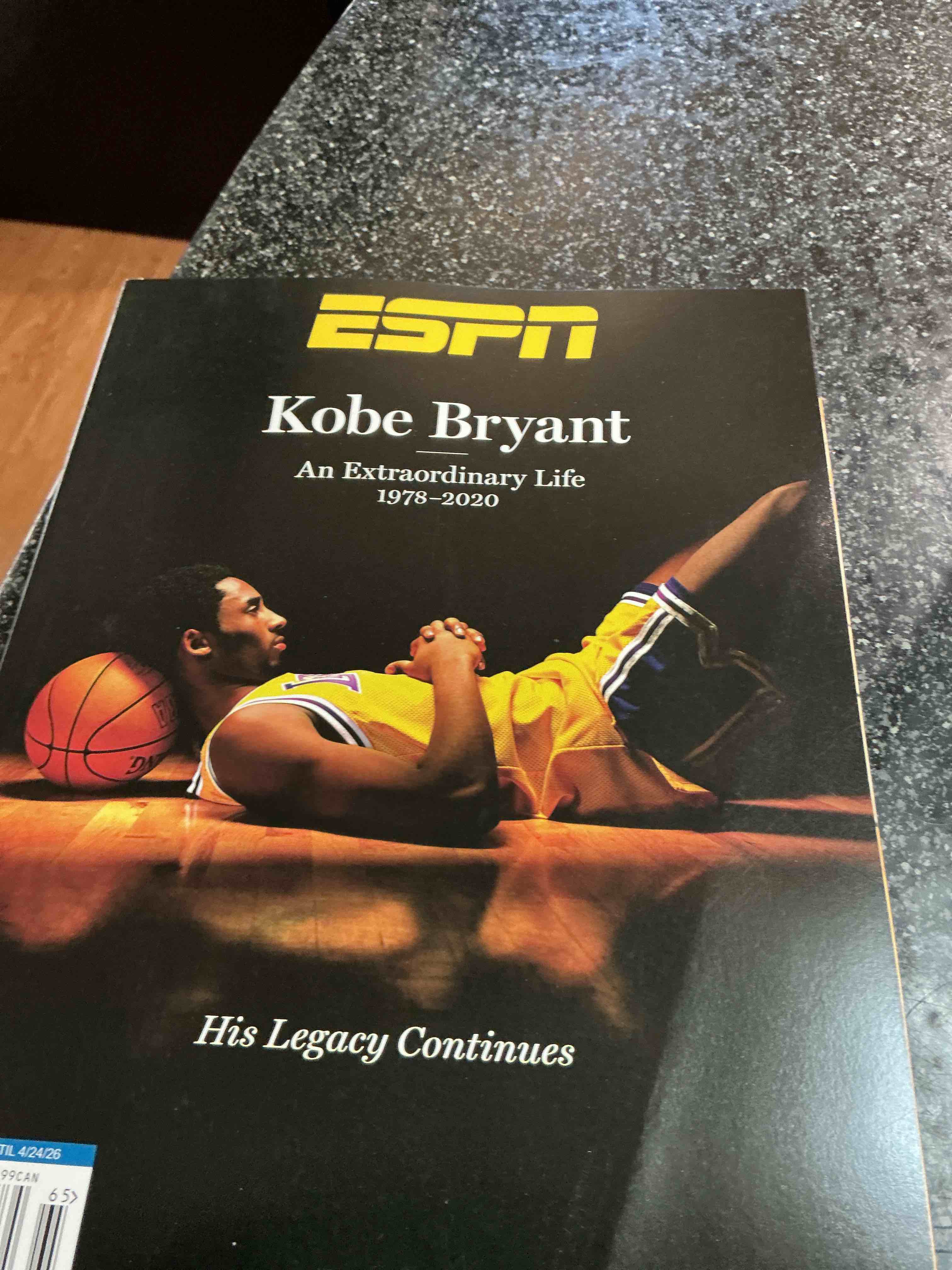 Condition photo showing New/Like New for ESPN Kobe Bryant An Extraordinary Life 1978-2020 