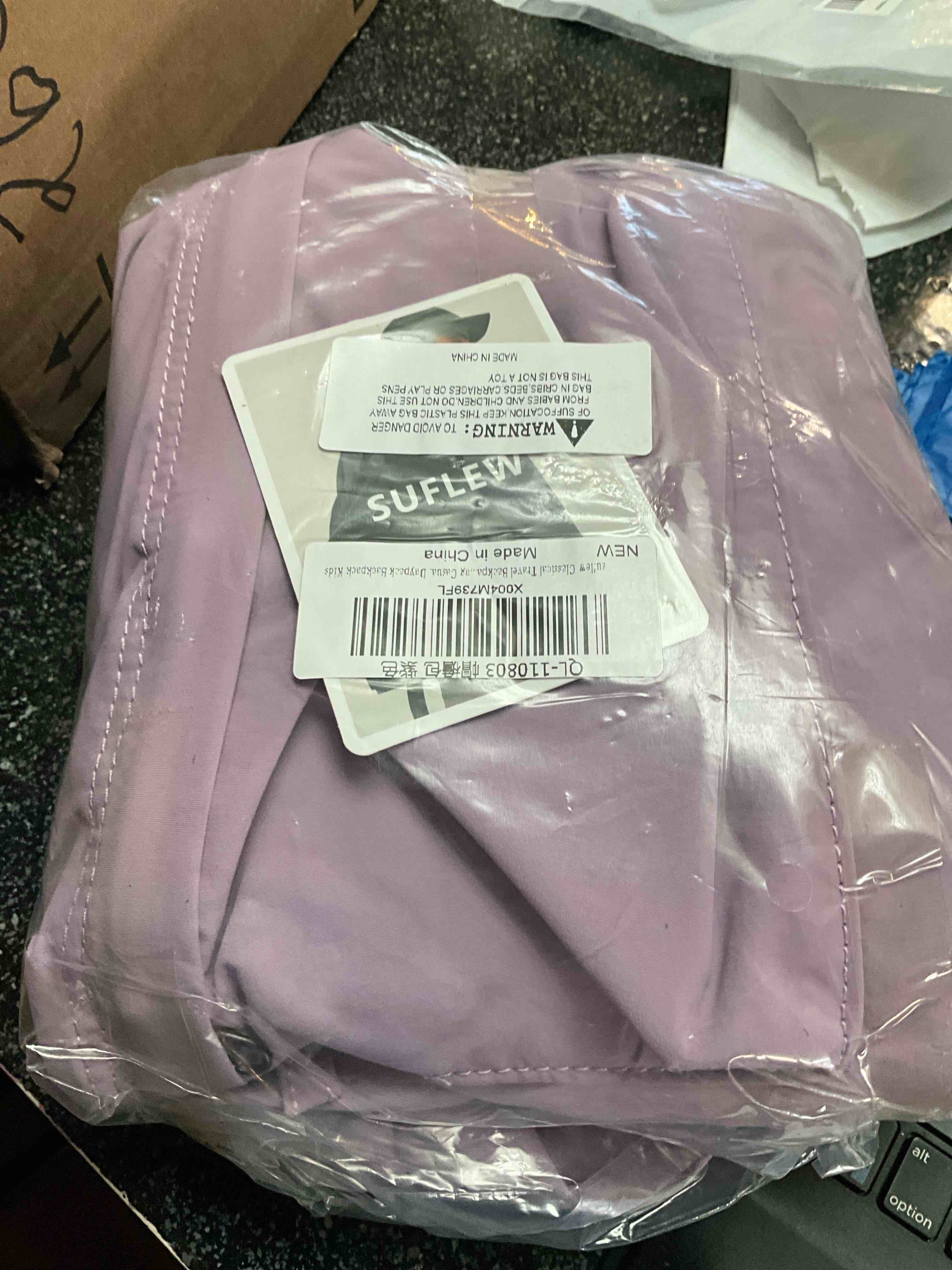 Condition photo showing New/Like New for Suflew - Classical Travel Backpack - Lavender 
