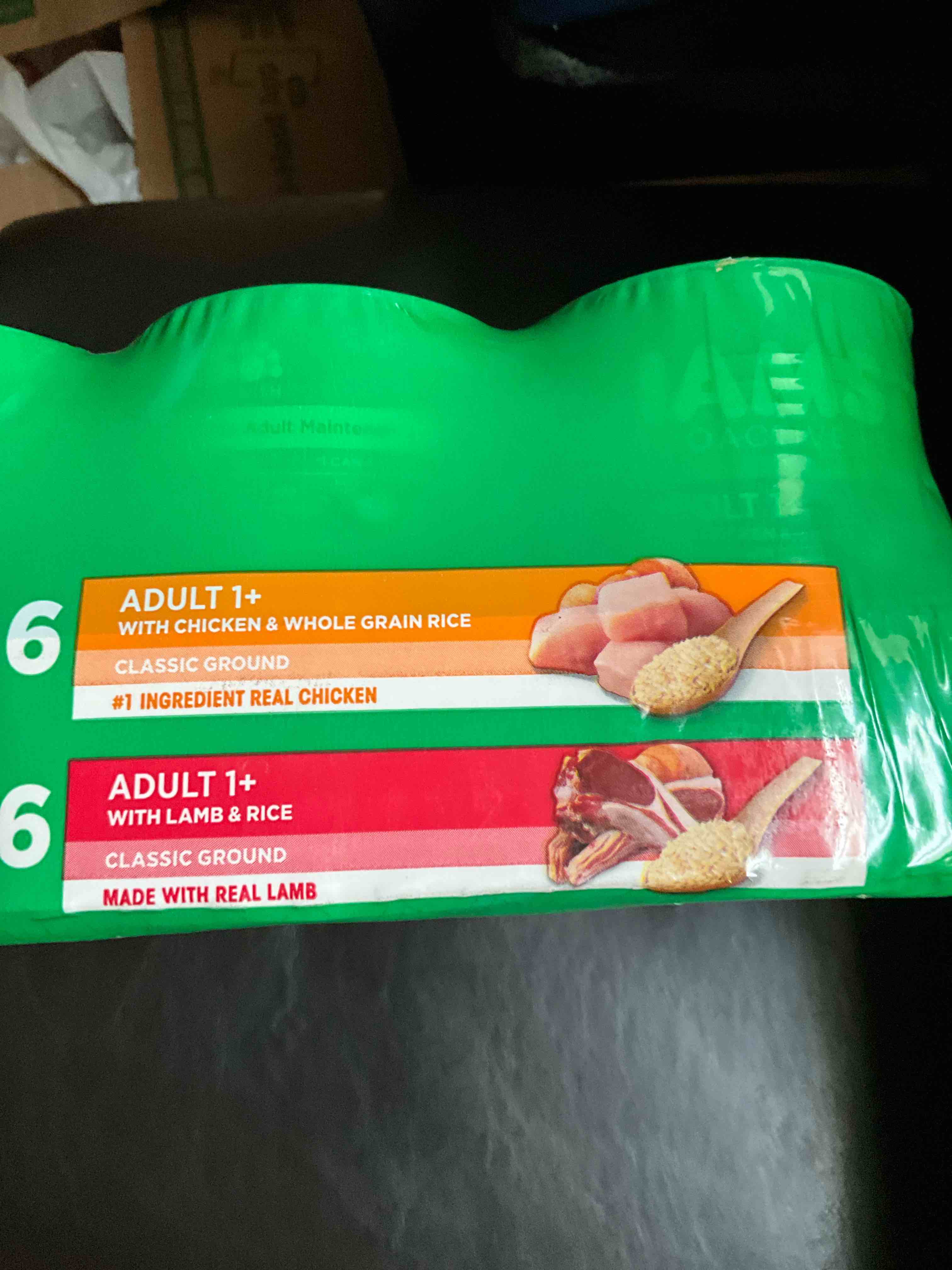 Condition photo showing New/Like New for Iams Ground Dinner Canned Dog Food Case - 6 - Chicken & Rice - 6 - Lamb & Rice - 12 Total Cans 