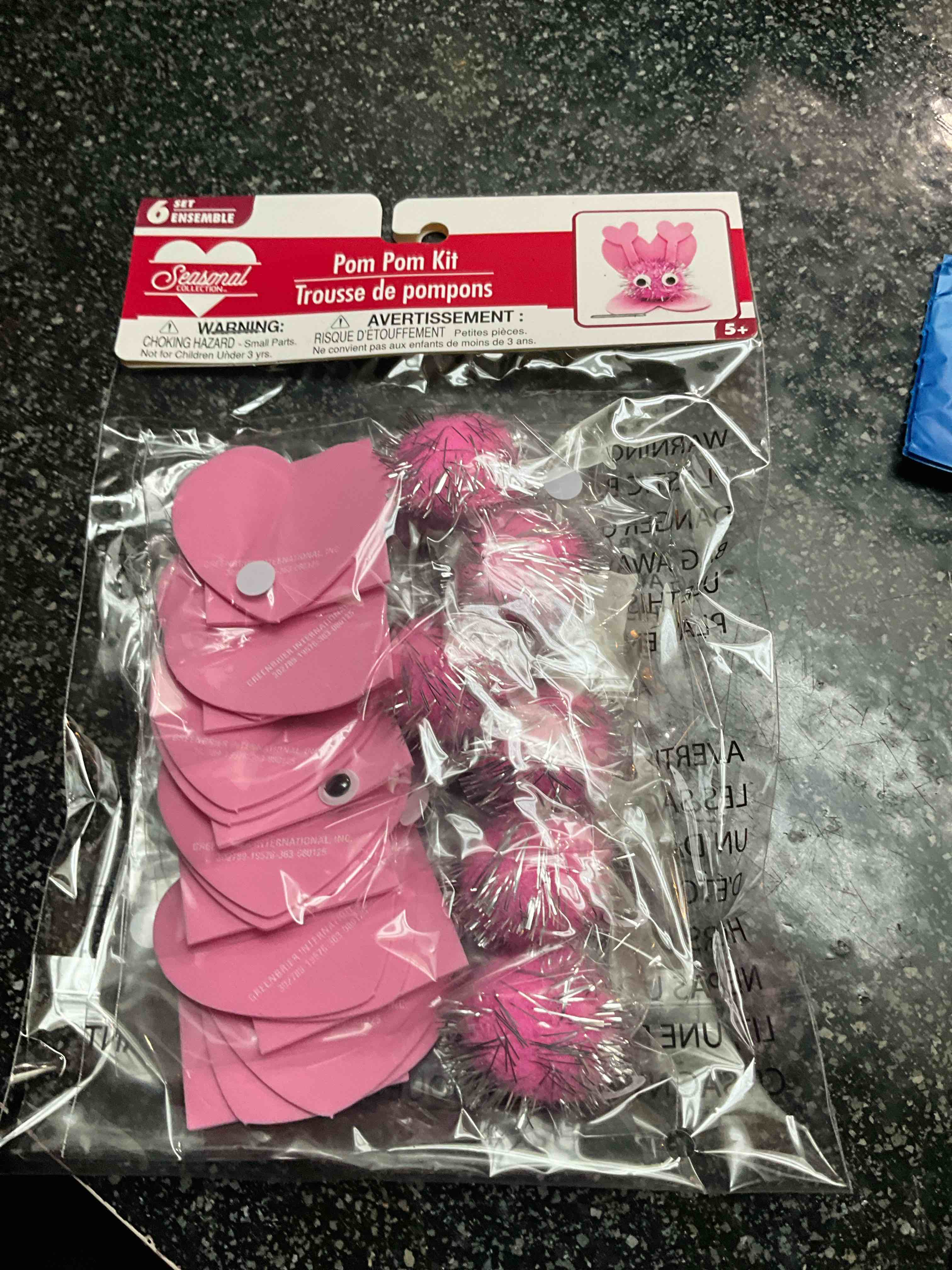 Condition photo showing New/Like New for Pink - Pom Pom Critter Making Kit - 6 count 