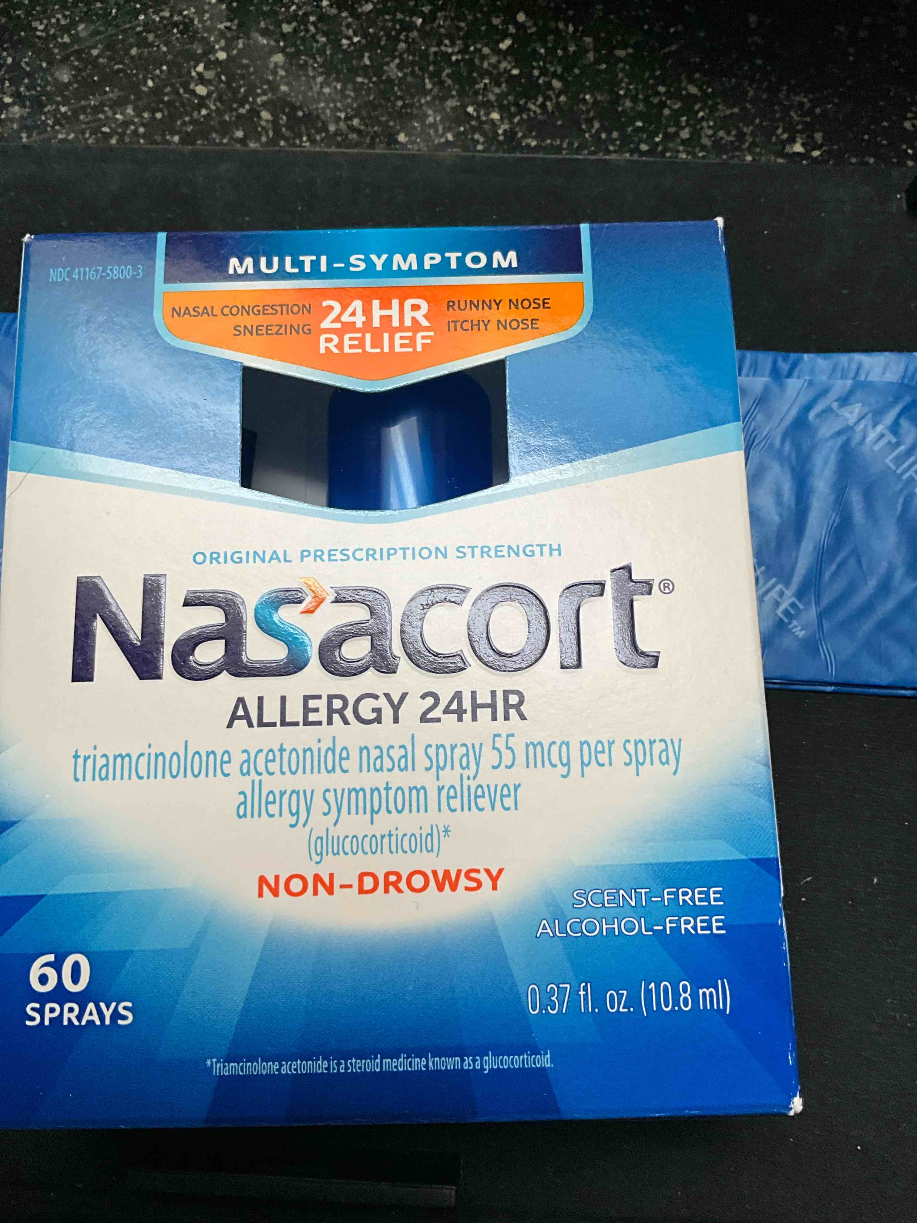 Nasacort Allergy 24 Hr Multi-Symptom Nasal Allergy Spray - 60 Sprays, Pack of 2