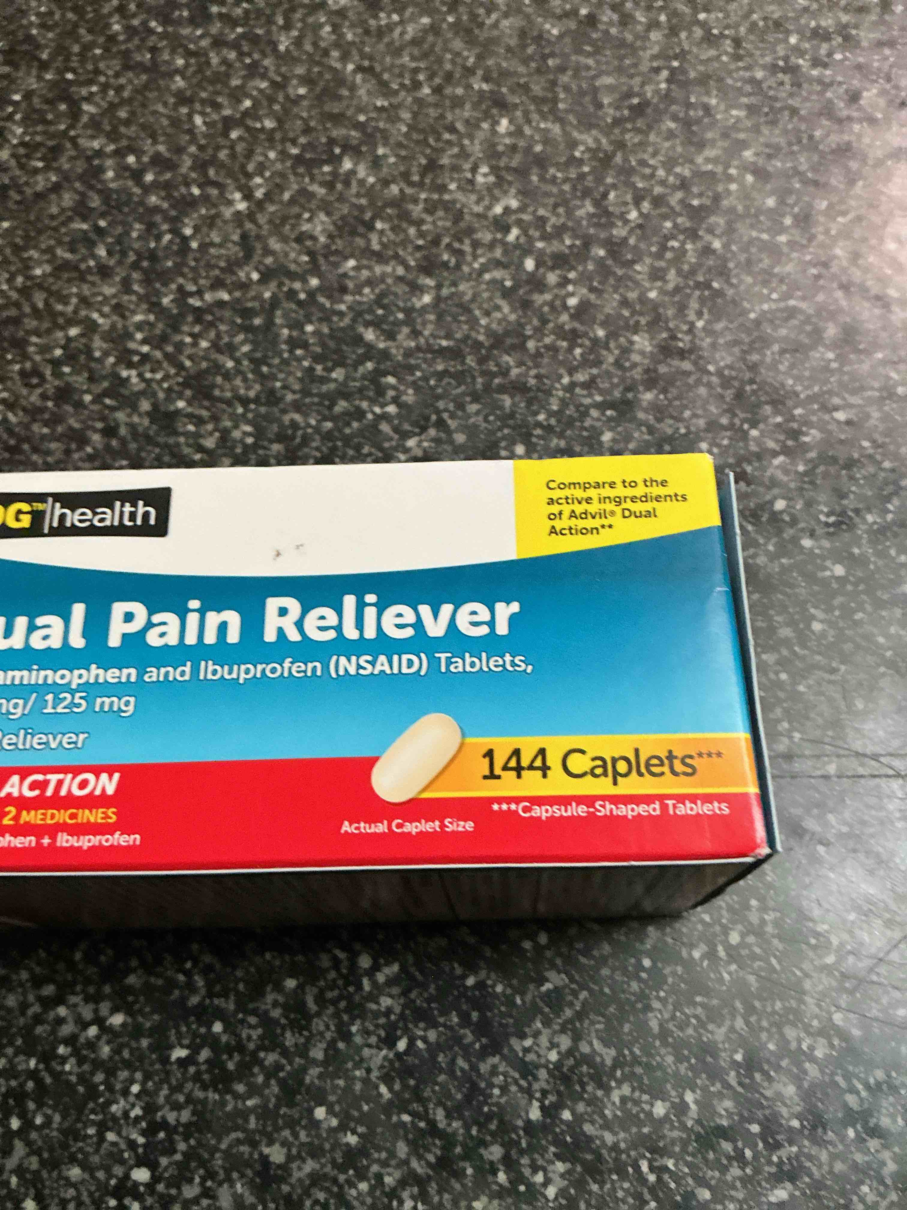 DG Health Dual Pain Reliever 144 Caplets 