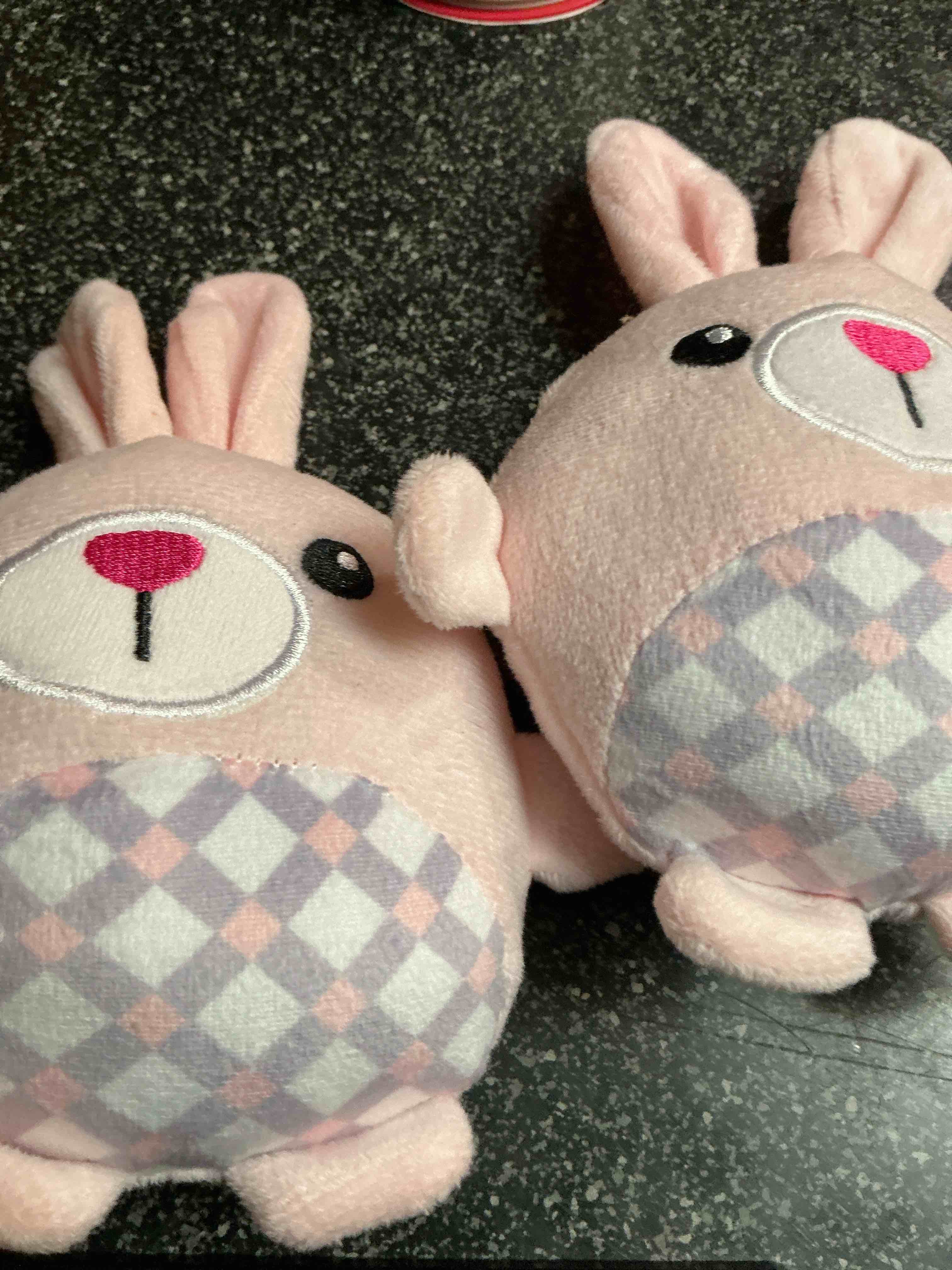 Condition photo showing New/Like New for Joyhound Pink Rabbits Squeaky Dog Toys 