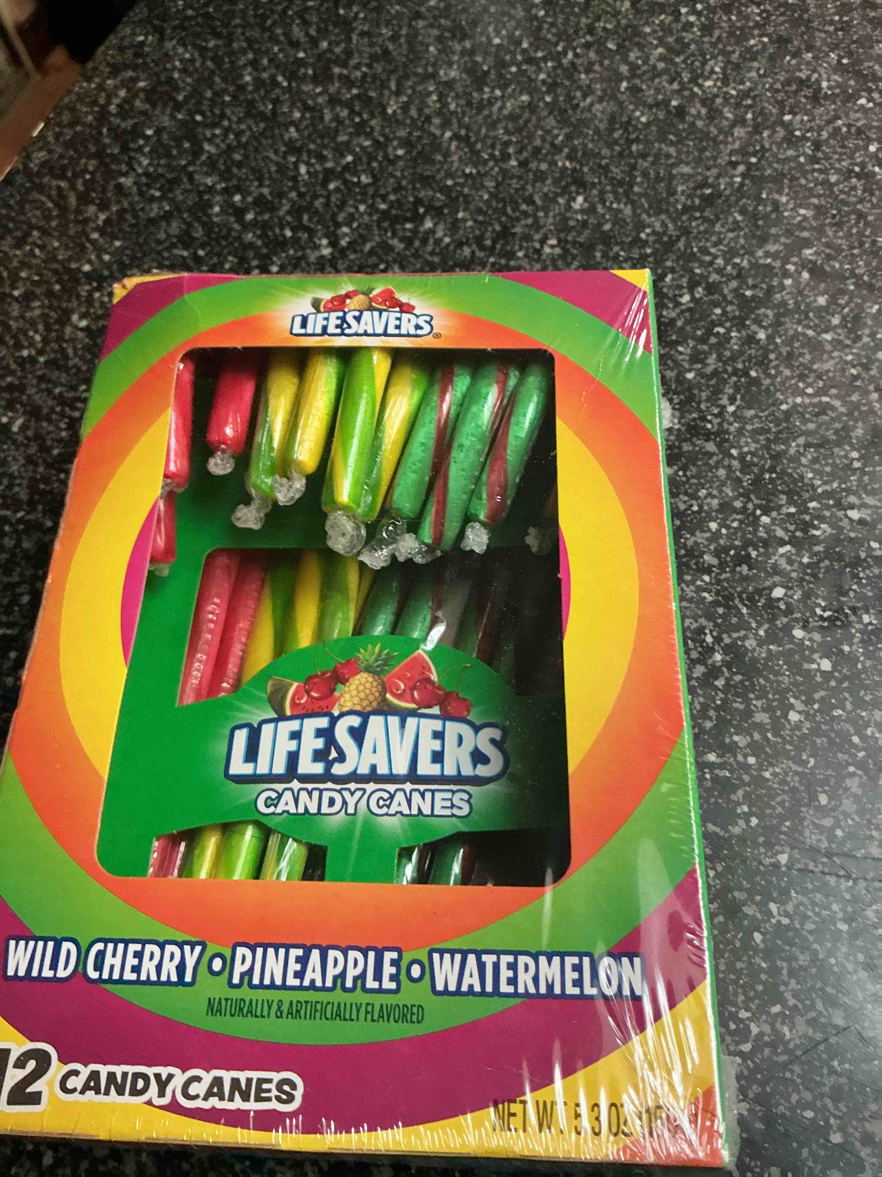 Condition photo showing New/Like New for Life Savers 12 Candy Canes  Wild Cherry Pineapple Watermelon 