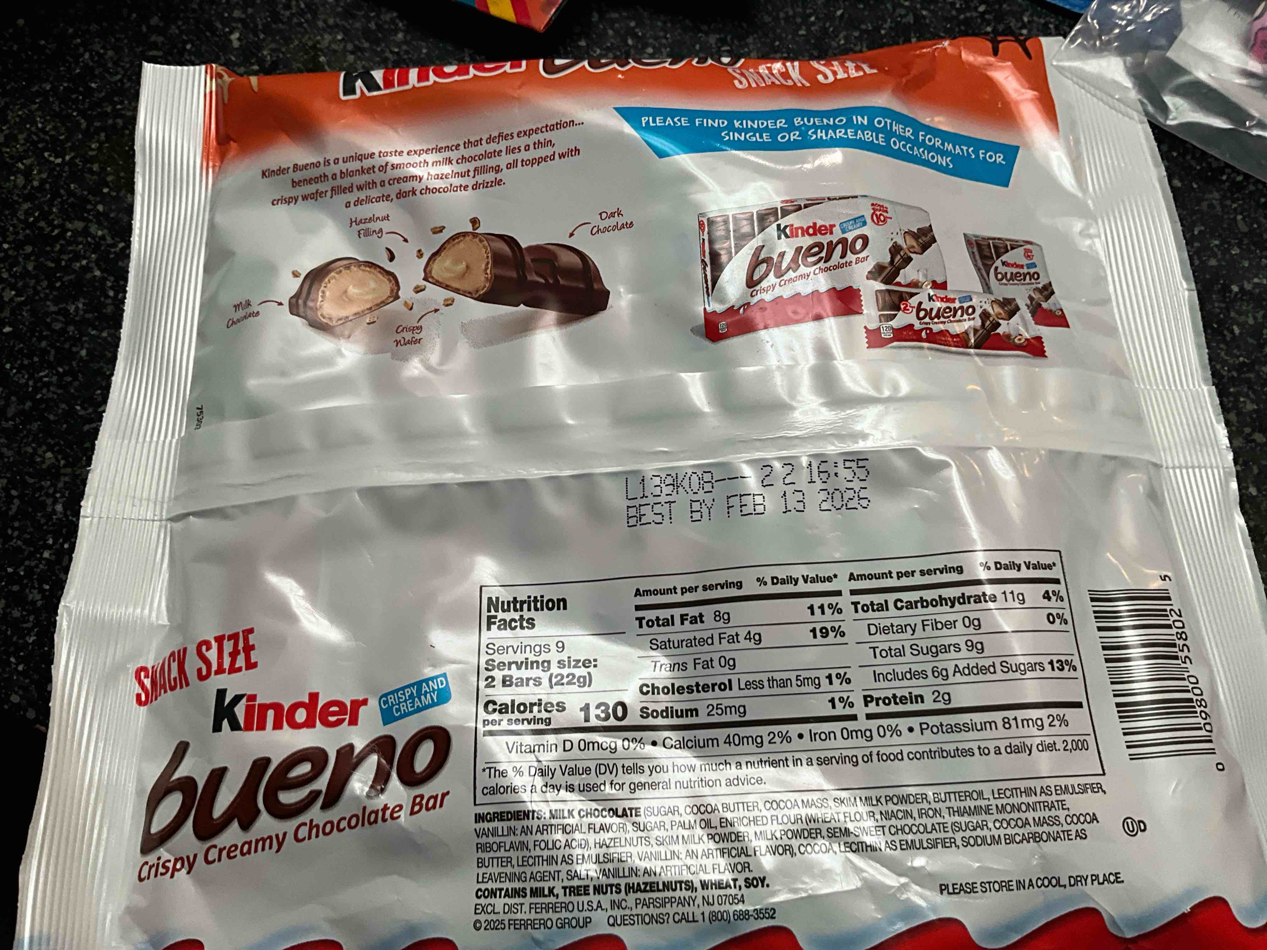 Condition photo showing As Is for Kinder Bueno - snack size - 6.8 oz 