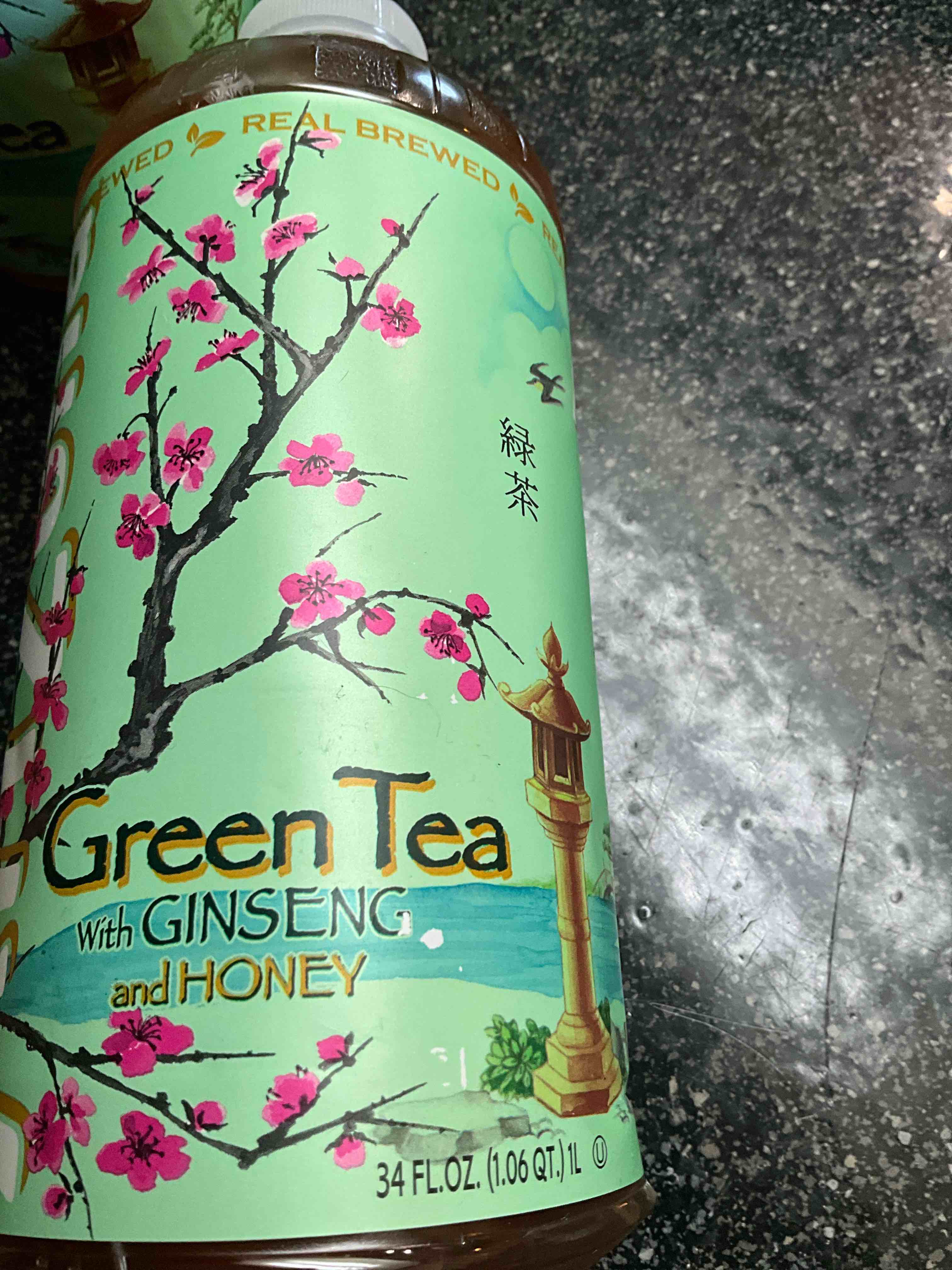 arizona -  green tea - ginseng and honey - 100% natural - 34 oz  