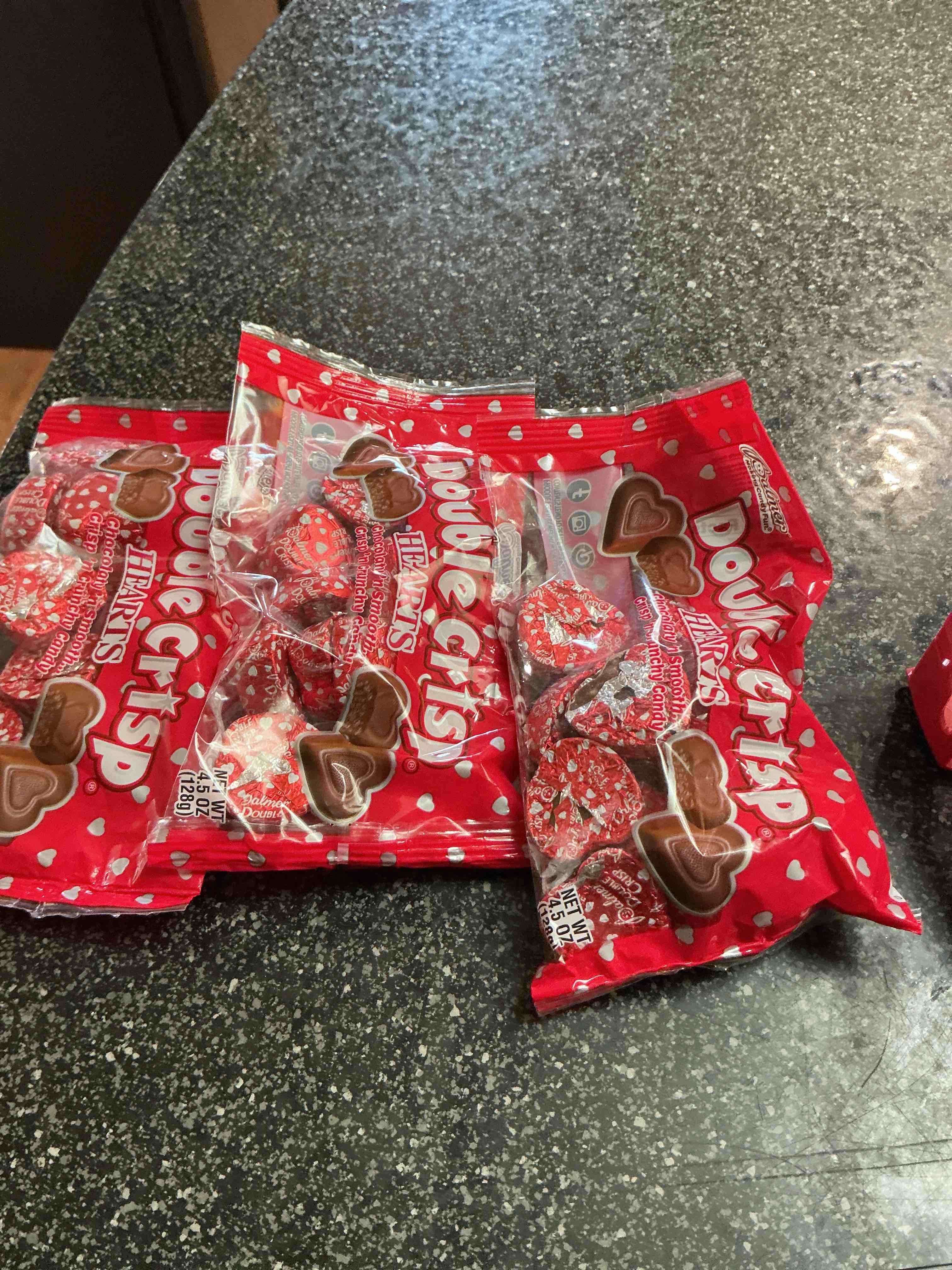 palmer double crisp hearts candy 2.5 oz.  3 pack 