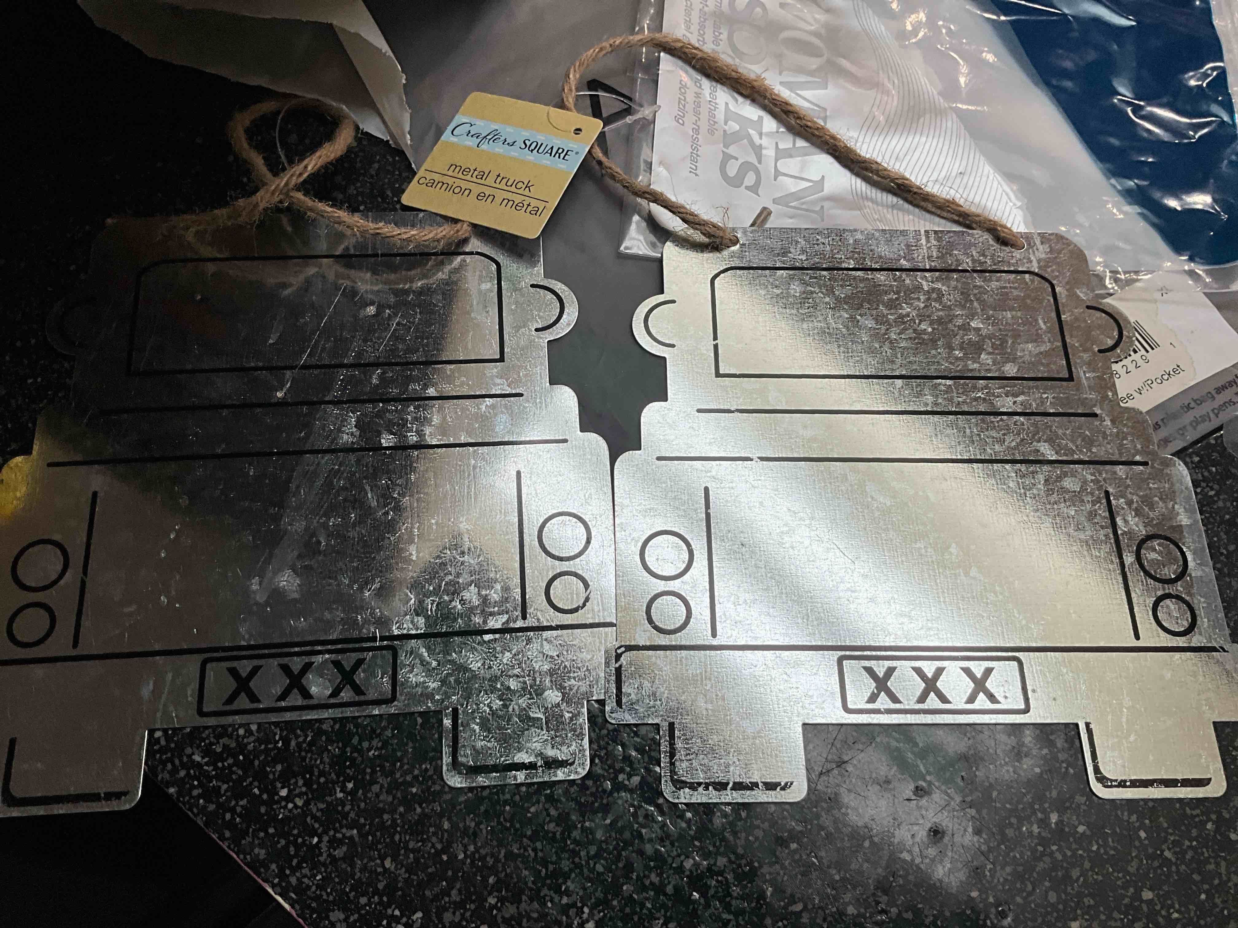 Crafters Square - Galvanized  Semi Truck Decor 